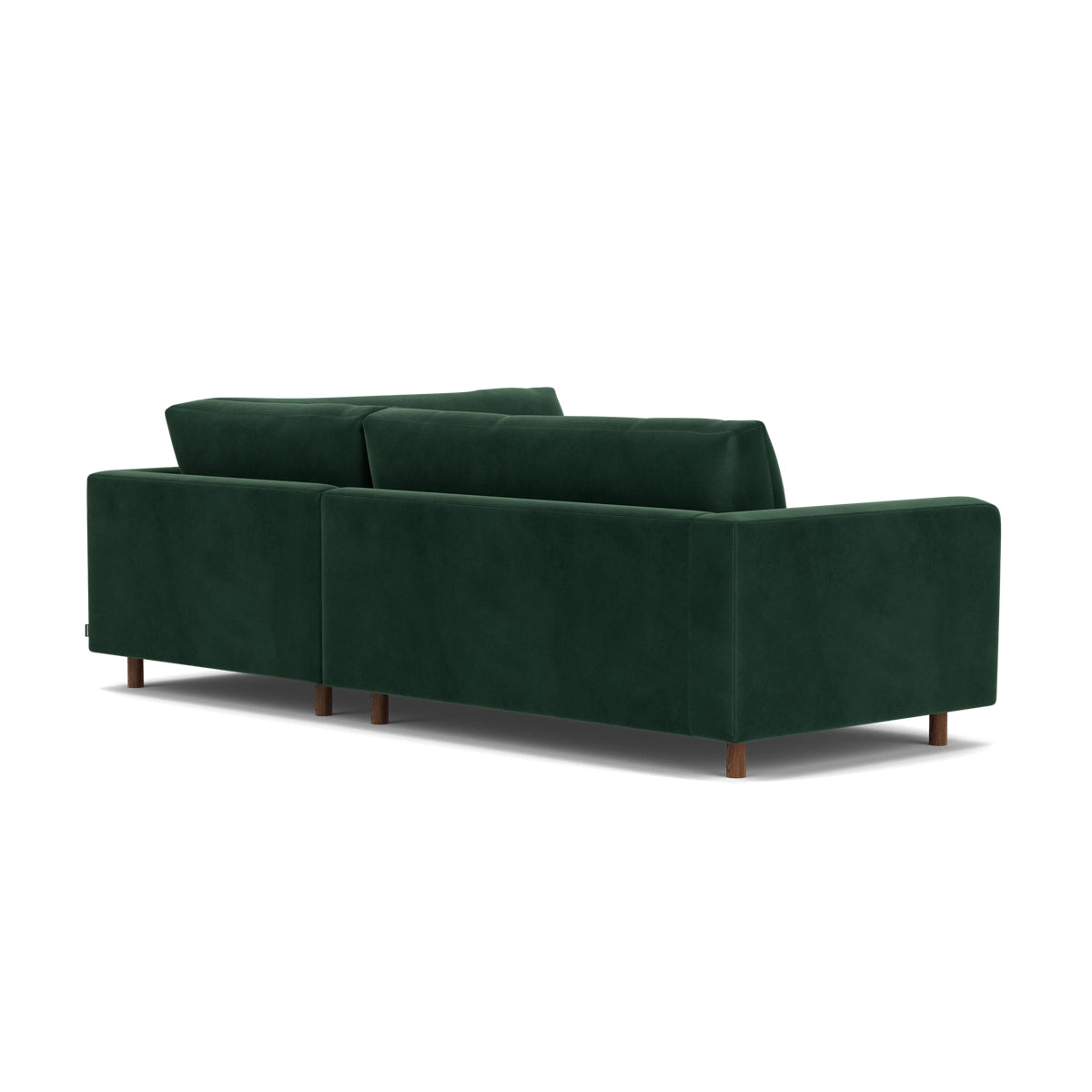 Douglas Velvet Right Corner Sofa - Modern L-Shaped Sectional Couch for Living Room, Lounge & Home Theater - Soft Upholstered Fabric Sofa with Comfortable Seating (Gray)
