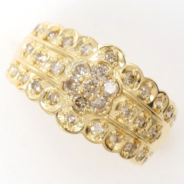 18K Yellow Gold Brown Diamond Ring for Women - Elegant & Unique Engagement, Wedding, Anniversary Jewelry Gift - Perfect for Special Occasions & Everyday Wear