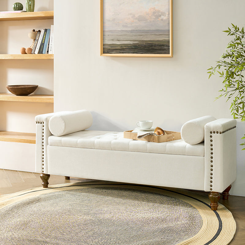 Rosana Storage Bench with Waterproof Fabric - Stylish Entryway Seating & Shoe Storage Organizer - Perfect for Living Room, Bedroom, or Mudroom Organization