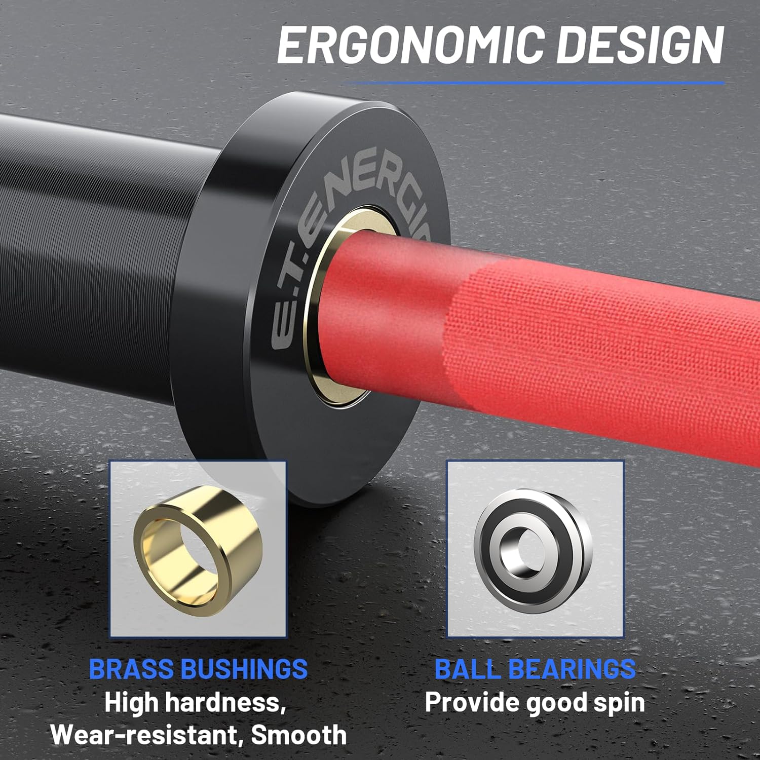4ft Olympic Barbell 20KG Weightlifting Bar - 500lbs Capacity with Hard Chrome Sleeves for 2