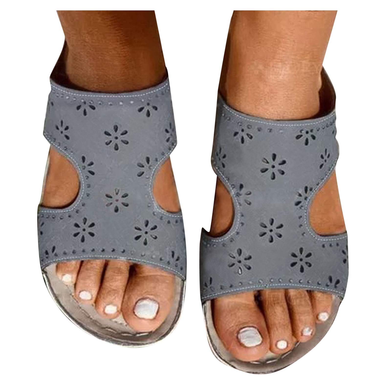 Women's Dressy Summer Flat Sandals - Fashion Casual Hollow Carved Slope Sandals & Slippers for Women | Perfect for Beach, Vacation, and Everyday Wear