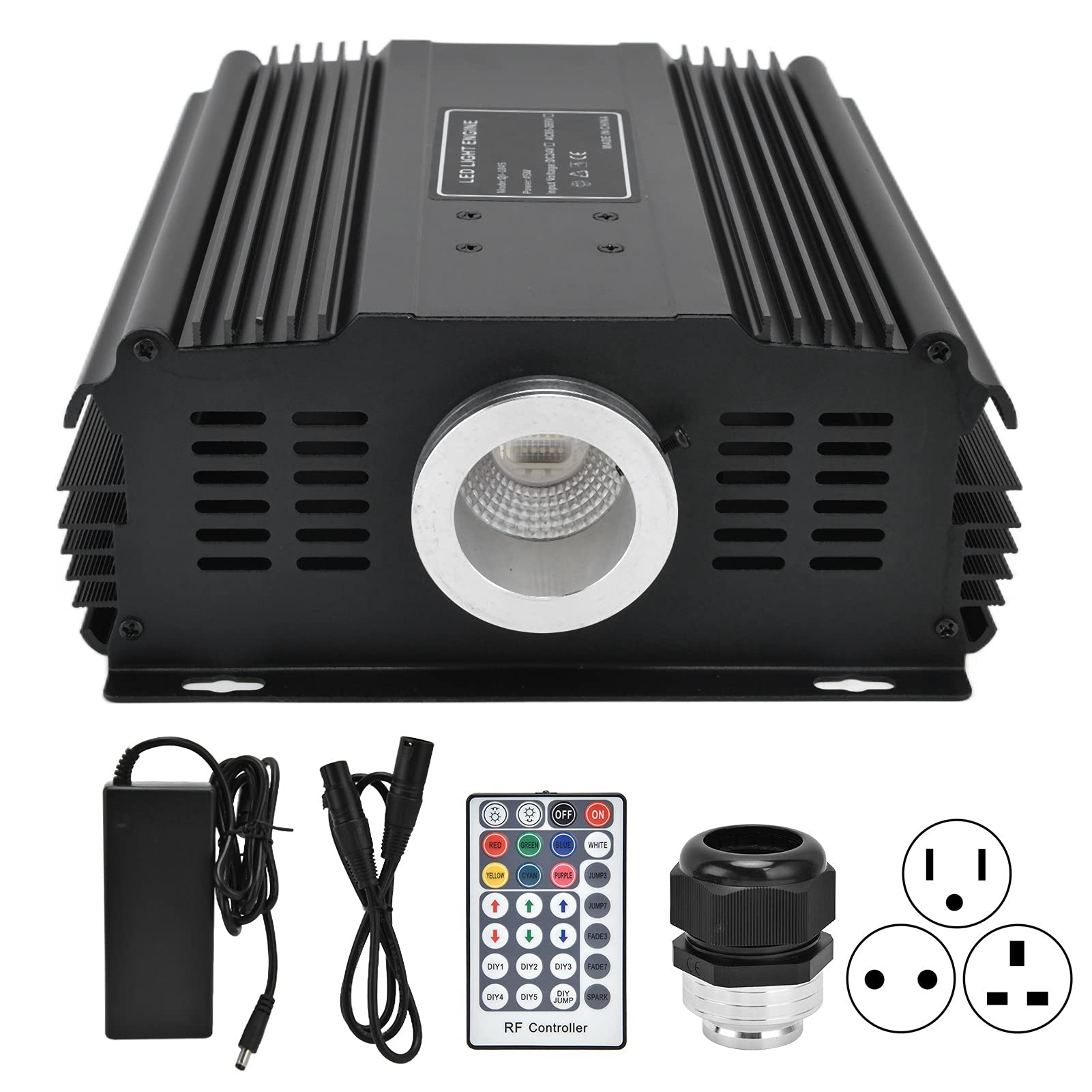 Haofy 45W LED RGB+W Fiber Optic Star Ceiling Light Kit with 28-Key Remote Control - Galaxy Projector for Bedroom, Home Theater & Party Decor