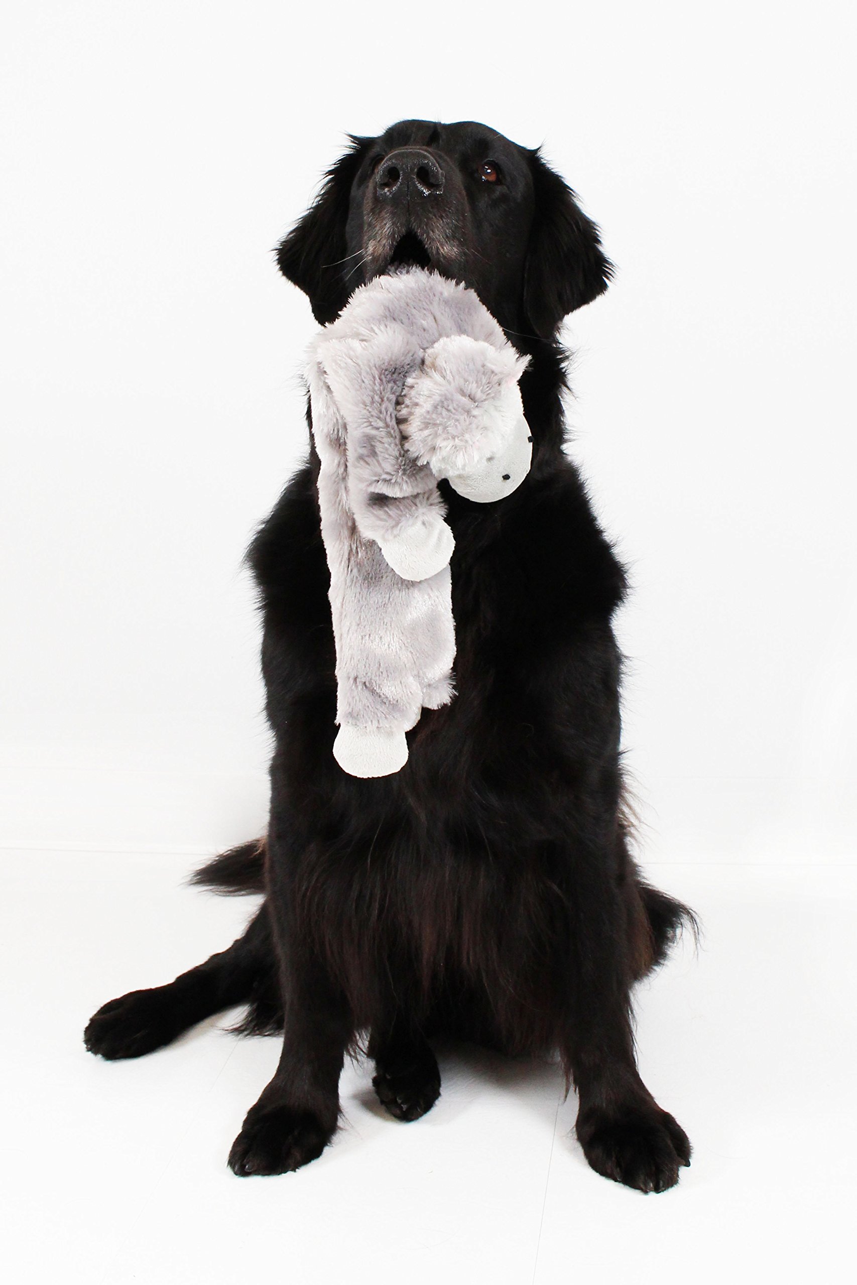 Midlee Hippo Stuffingless Dog Toy - 21 Inch Large Plush Chew Toy for Aggressive Chewers - Perfect for Playtime, Training, and Cuddling