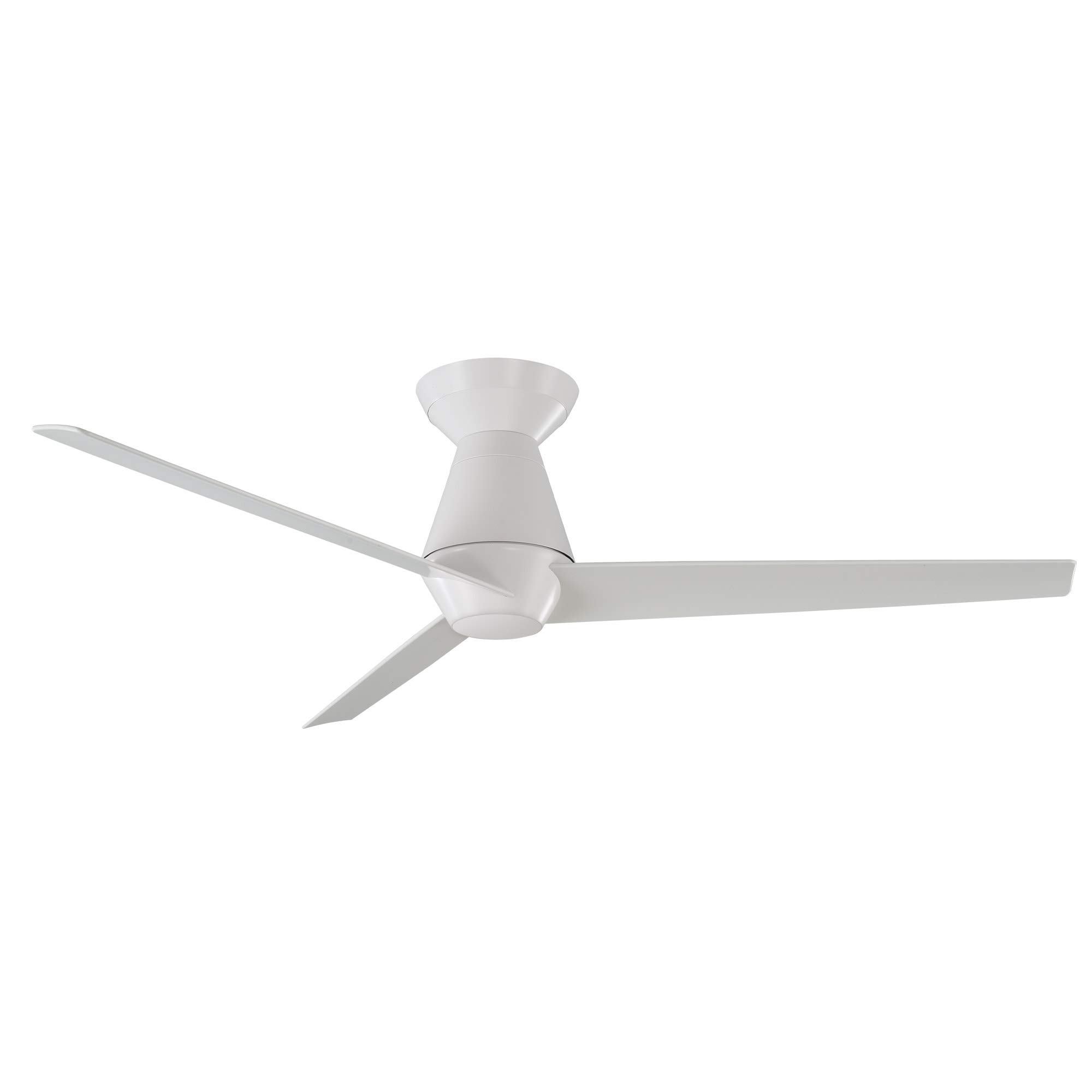Slim Smart 3-Blade Ceiling Fan 52in Matte White with 2700K LED Light & Remote Control, Compatible with Alexa, Google Assistant, Samsung Things, iOS & Android App – Perfect for Living Rooms, Bedrooms, and Outdoor Patios