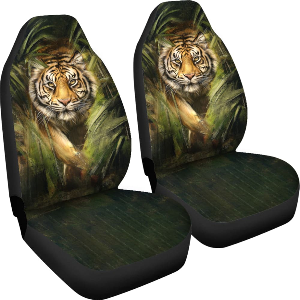Premium Tiger Print Car Seat Covers - Universal Fit for Cars, Trucks & SUVs - Soft & Durable Neoprene Material - Easy to Install & Clean - Perfect for Pet Owners, Outdoor Enthusiasts & Style Upgrade