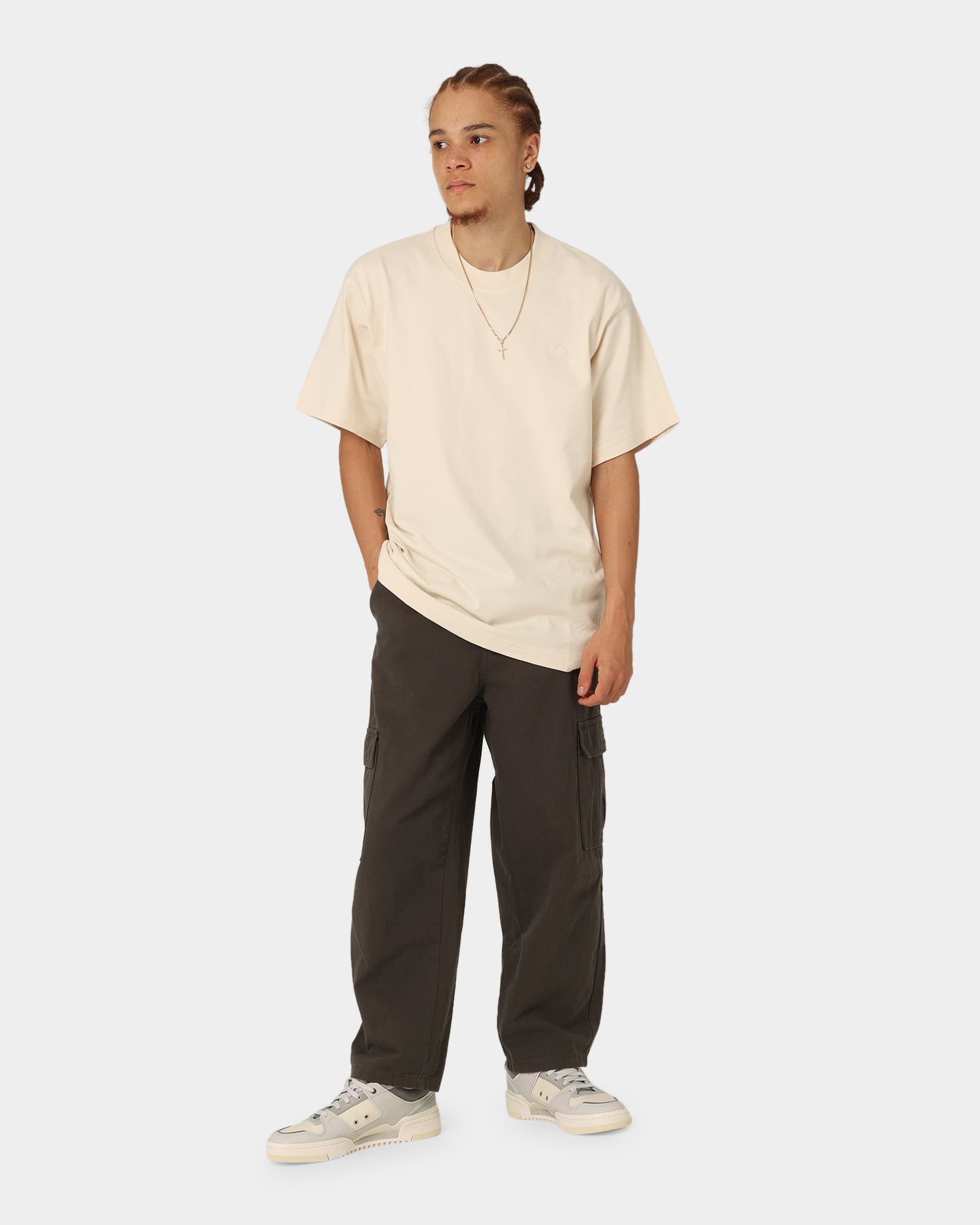 Adidas Originals Wonder White Cotton T-Shirt for Men - Casual Comfort Fit Tee for Everyday Wear, Gym, and Street Style
