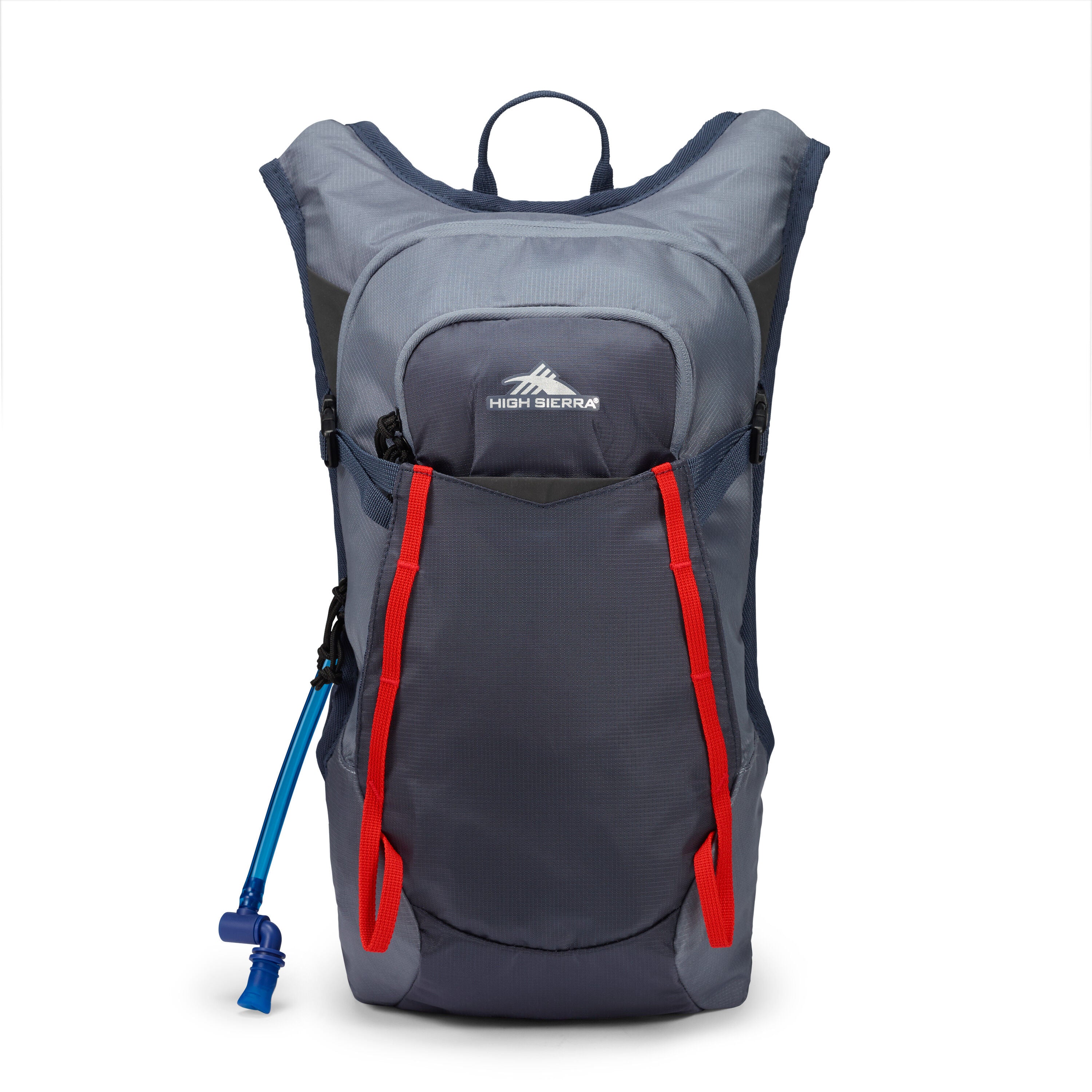 High Sierra Hydrahike 2.0 8L Hydration Backpack - Lightweight Water Bladder Hiking Pack for Men & Women - Perfect for Hiking, Running, Biking & Outdoor Adventures (Grey Blue)
