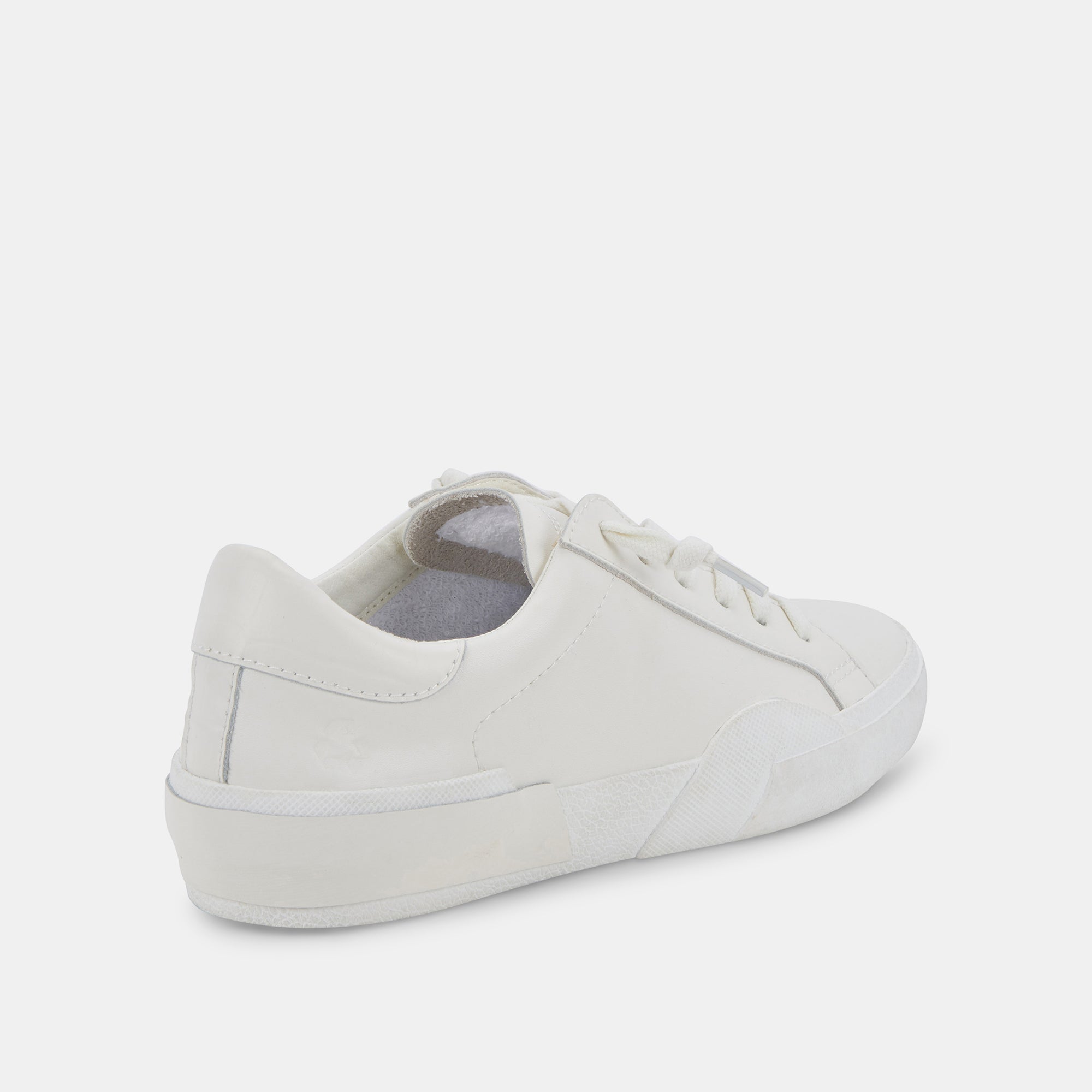 ZINA 360 Sneakers for Women - White Recycled Leather Comfortable Walking Shoes - Perfect for Running, Gym Workouts & Casual Wear