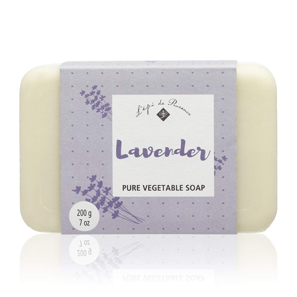 L'epi de Provence French Lavender Soap Bar - 7 oz (200g) - Handmade in France with Natural Ingredients for Relaxing Bath & Aromatherapy