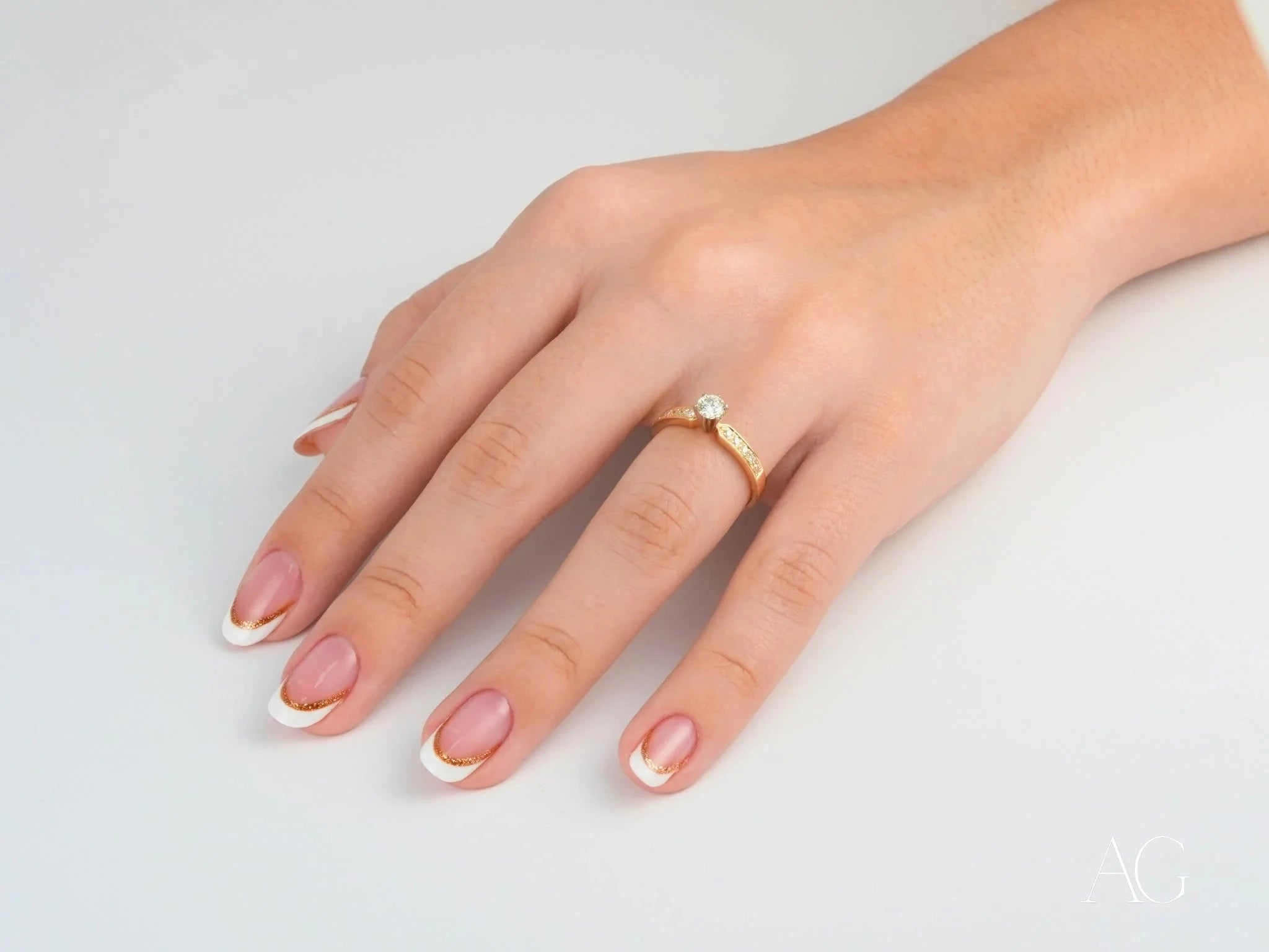 Golden Promise Engagement Ring - 14K Solid Gold Wedding Band for Women, Classic & Elegant Bridal Jewelry - Perfect for Proposals, Anniversaries & Special Occasions