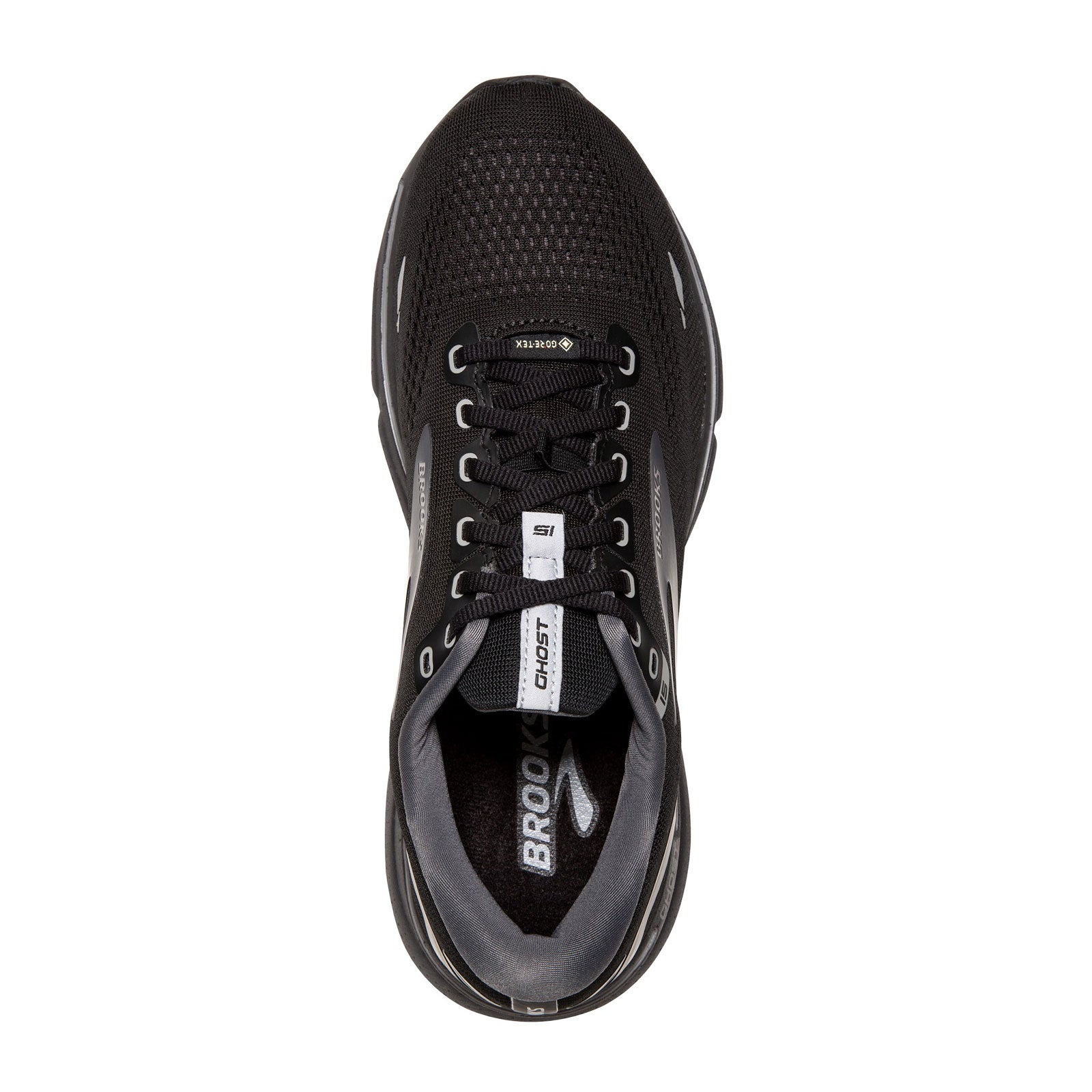 Brooks Ghost 15 GTX Waterproof Running Shoes for Women - Black/Blacken Pearl/Alloy | Trail & Road Running, Hiking, Gym Workouts, Everyday Comfort Walking