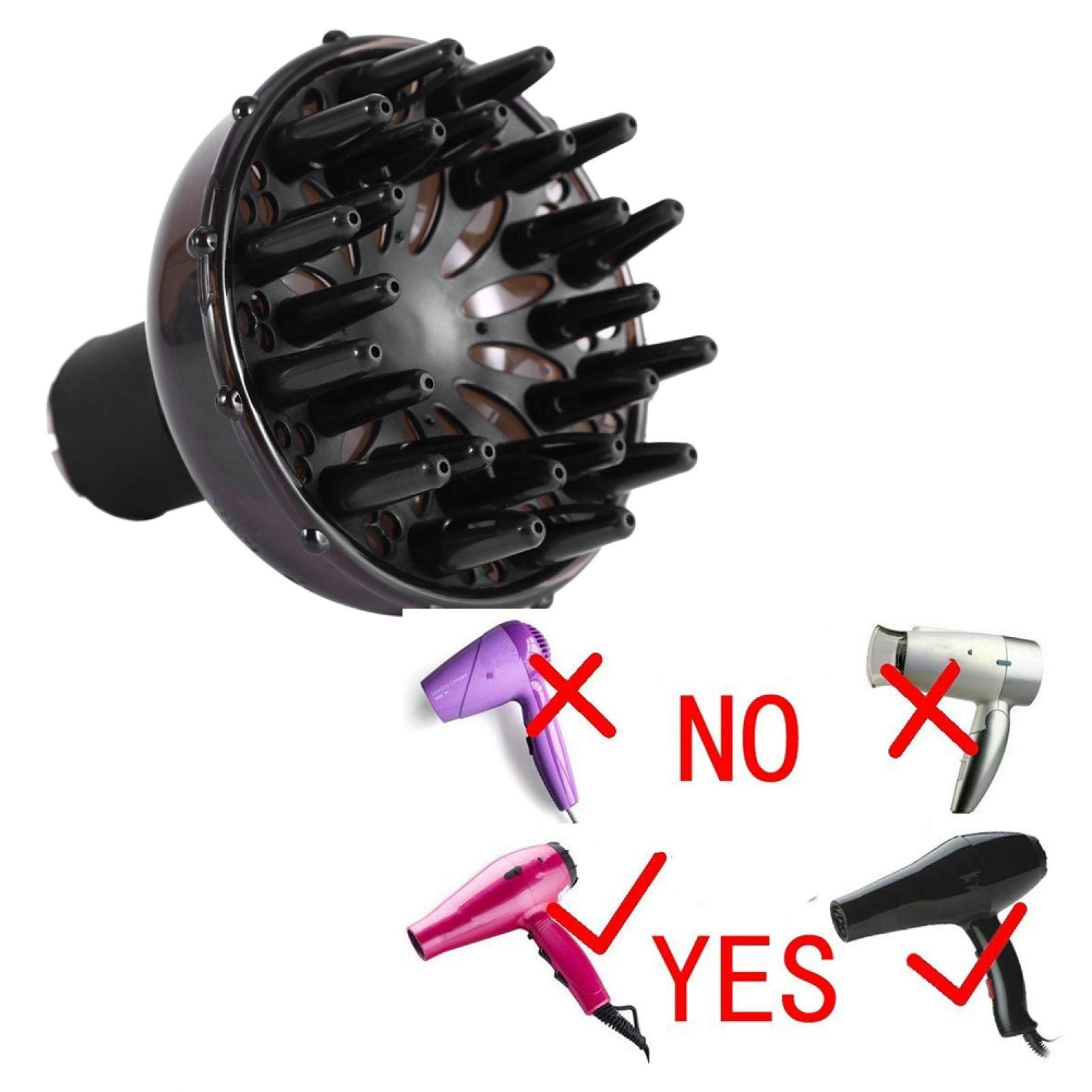 Universal Hair Dryer Diffuser Cover for Curly & Wavy Hair - Ionic Blow Dryer Attachment for Salon & Home Use - Perfect for Enhancing Natural Curls & Voluminous Styling