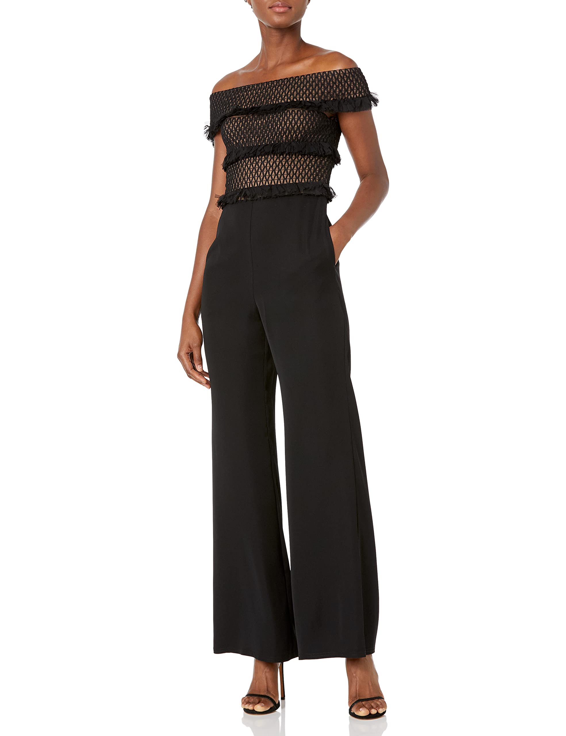 Tadashi Shoji Women's Elegant Cocktail Dress for Party, Wedding & Special Occasions | Flattering A-Line Formal Gown with Lace Details