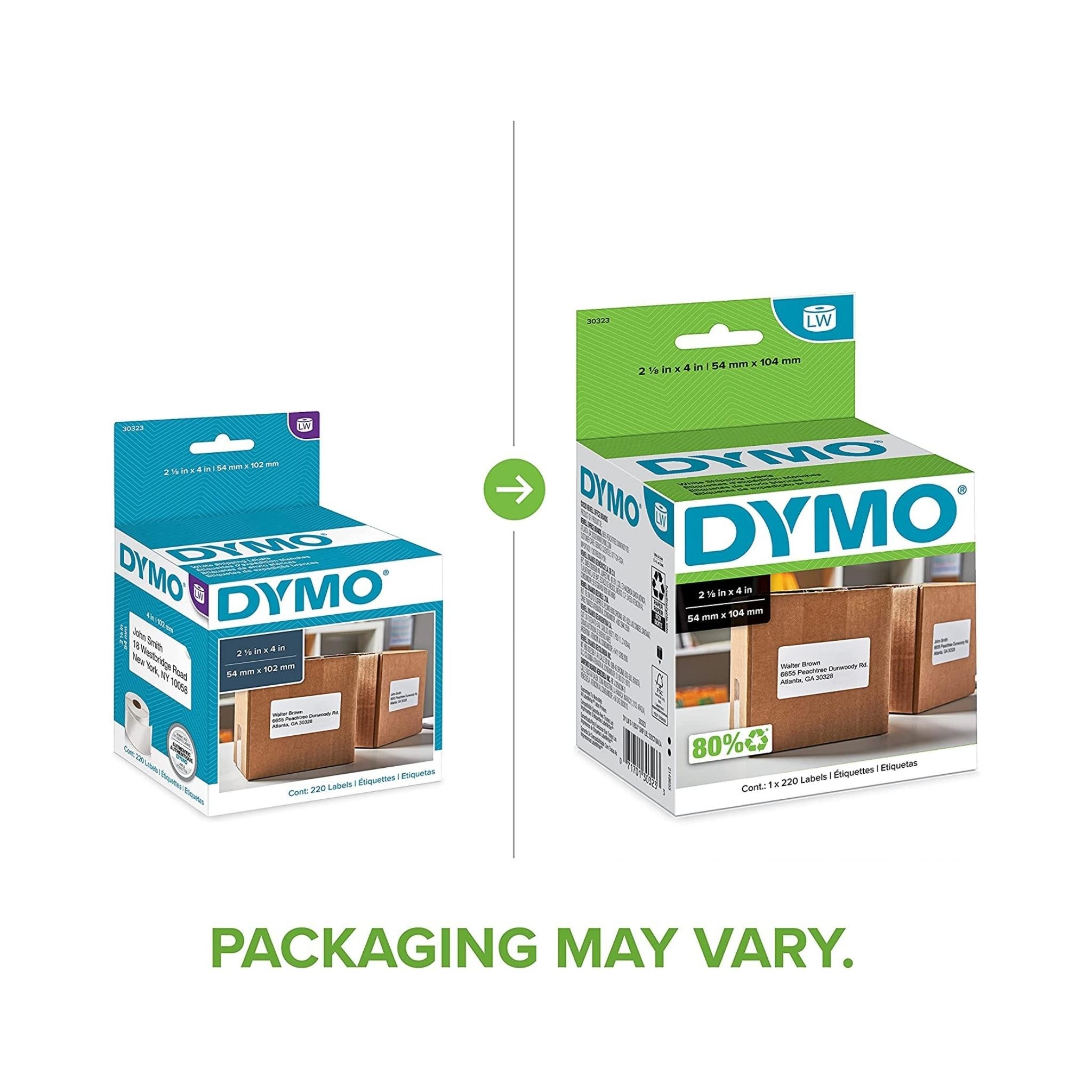 DYMO LabelWriter 2 1/8 x 4 Shipping Labels - Compatible with DYMO LabelWriter Printers - Perfect for USPS, UPS, FedEx & Amazon FBA Shipping - 100 Sheets/Pack