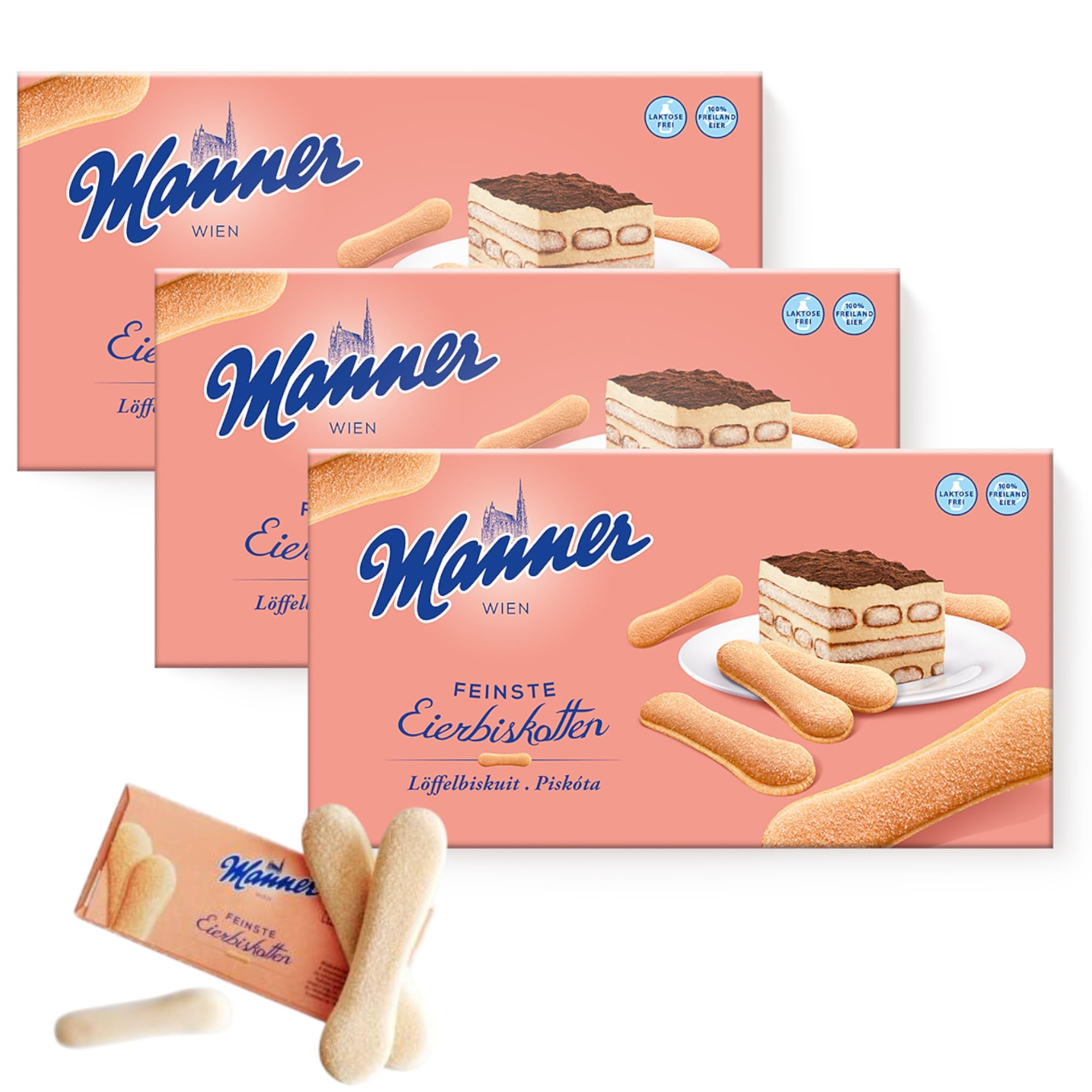 Premium Lady Finger Cookies for Tiramisu - 200g Italian Dessert Biscuits Perfect with Coffee or Tea - Ideal for Baking, Snacking & Gifting