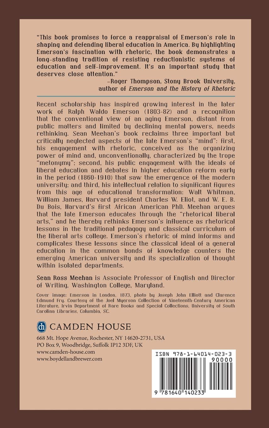 Late Emerson's Liberal Education: Mind & Rhetoric in American Literature | Study Guide for Scholars & Students | Perfect for Literary Analysis & Academic Research