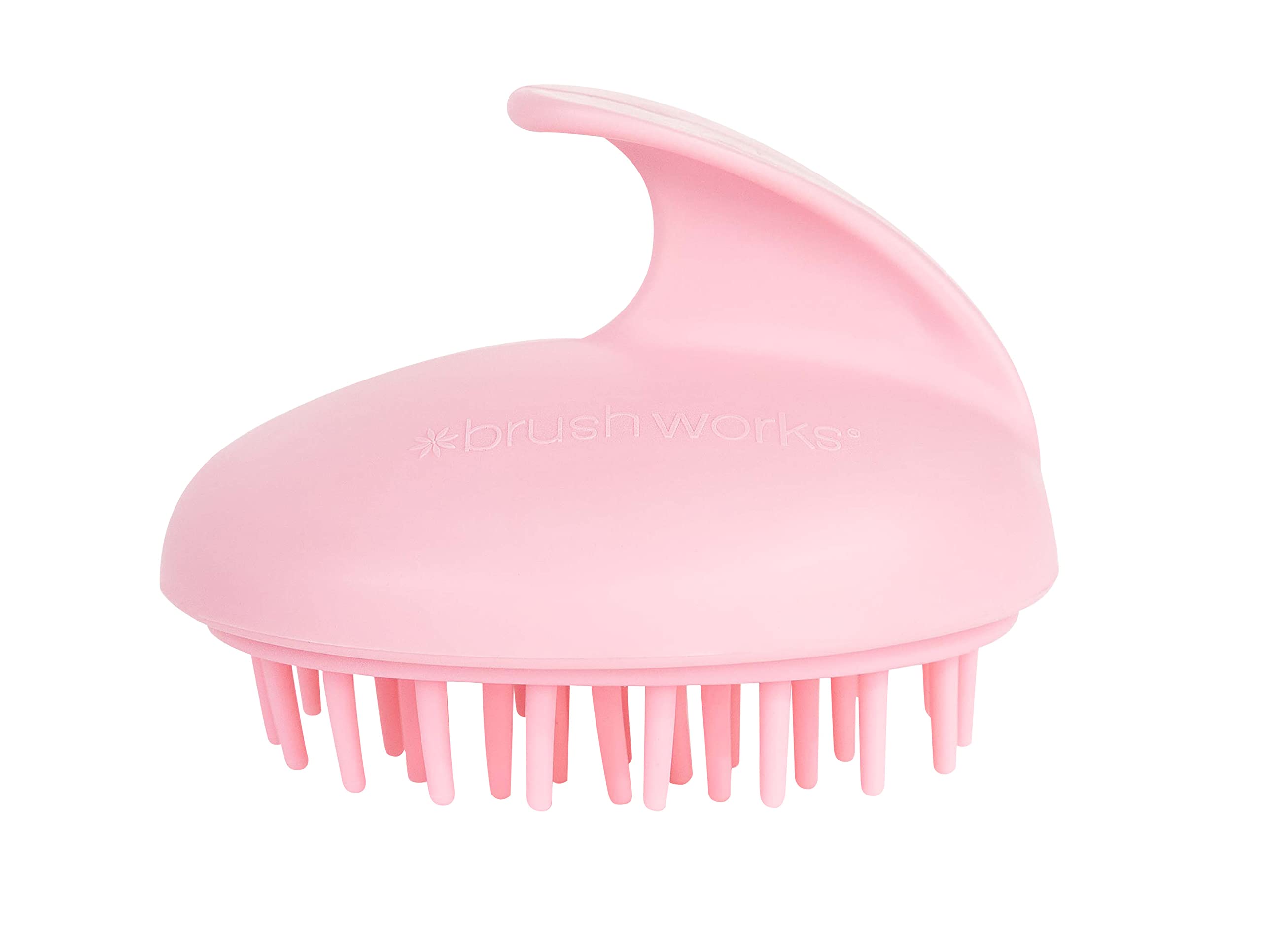 Brushworks Scalp Massaging Brush - Pink Hair Care Tool for Relaxation & Stimulation | Perfect for Shampooing, Styling & Stress Relief at Home or Salon