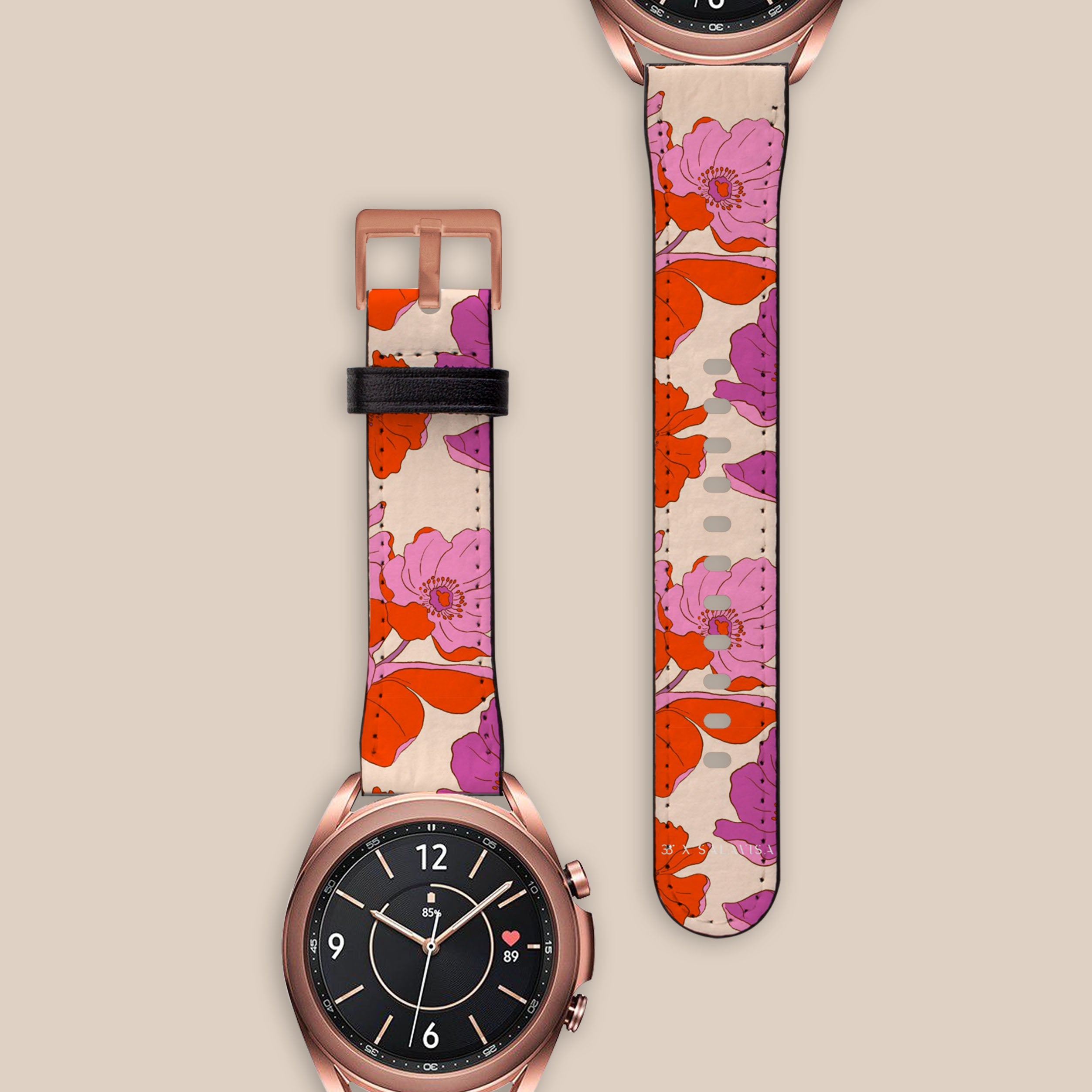 Stylish Begonia Galaxy Watch Band - Premium Replacement Strap for Samsung Galaxy Watches - Perfect for Fitness, Work & Everyday Wear