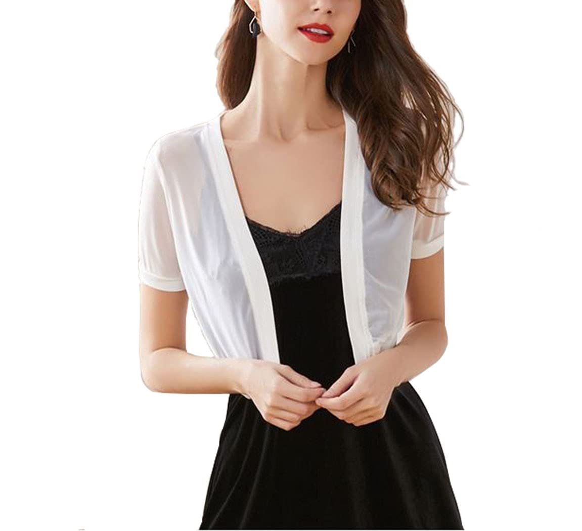 Elegant Women's Chiffon Bolero Shrug Jacket - Lightweight Cardigan & Dress Shawl for Evening Parties, Weddings & Special Occasions