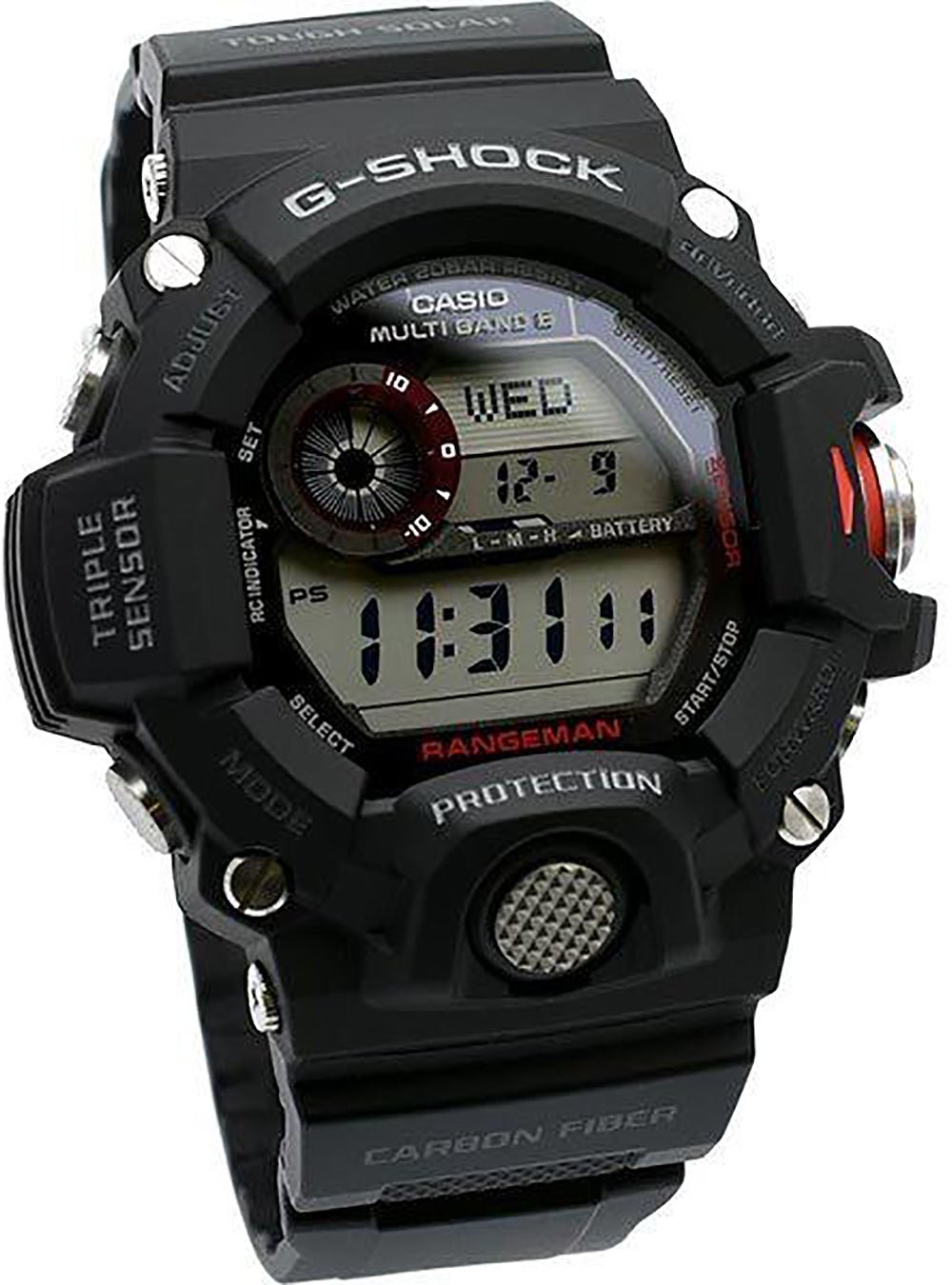 CASIO G-SHOCK MASTER OF G RANGEMAN GW-9400J-1JF Solar-Powered Digital Watch with Multi-Band 6 Atomic Timekeeping - Perfect for Outdoor Adventures, Hiking, and Military Use