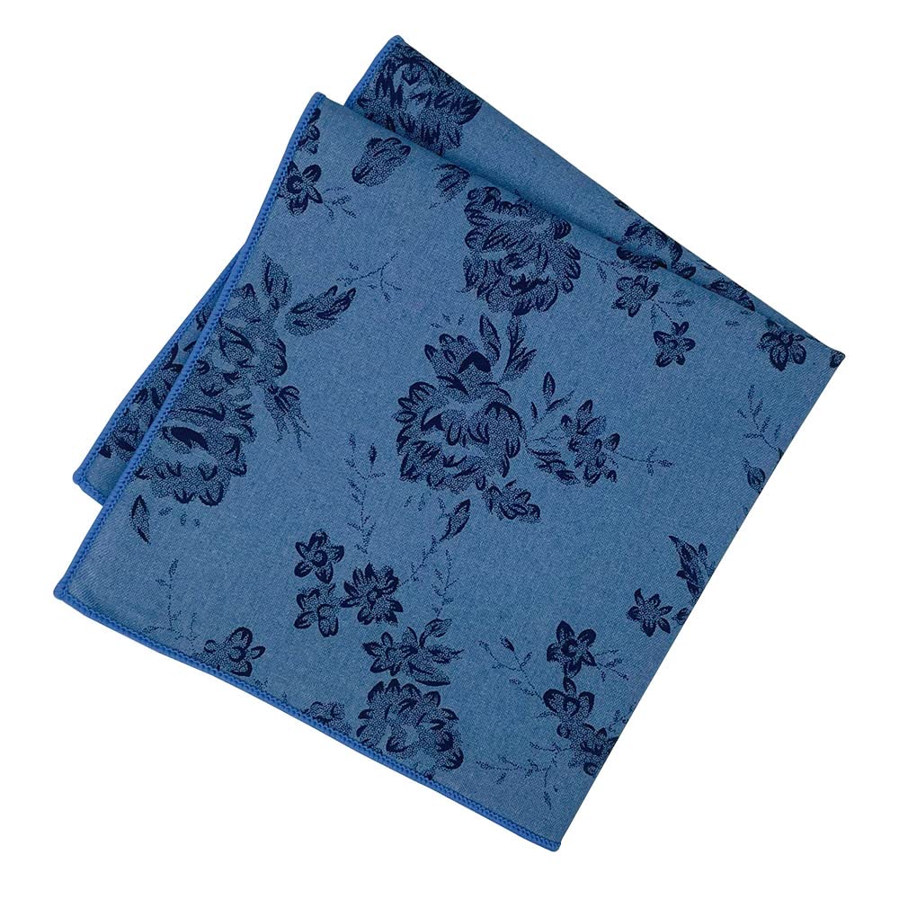 Kebocis Men's Floral Pocket Square Handkerchief - Stylish Silk Accessory for Suits, Weddings & Formal Events - Perfect Gift for Groomsmen & Business Professionals