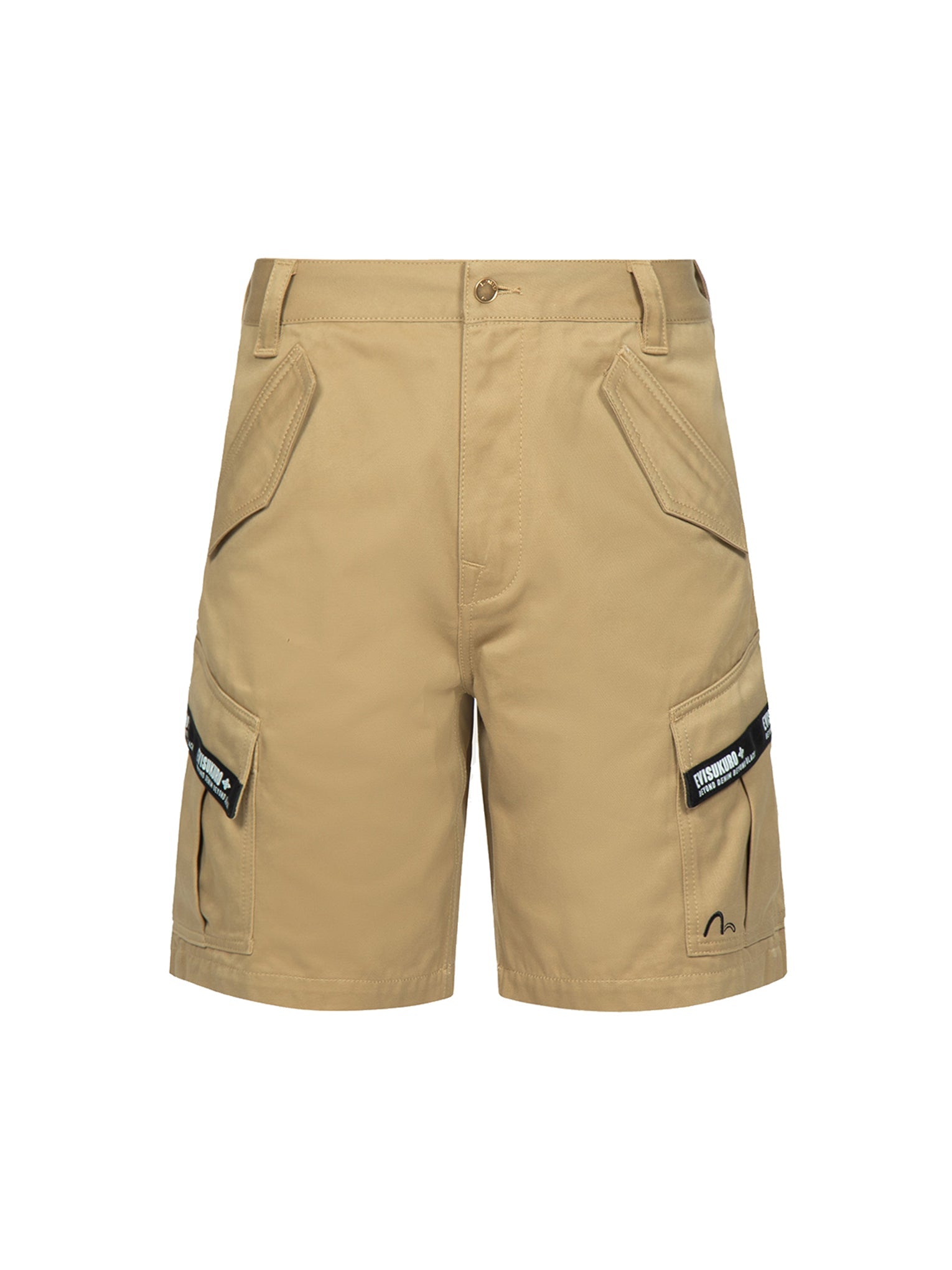 Custom Logo Tape Patching Cargo Shorts for Men - Durable Military Style Work Shorts with Multiple Pockets | Perfect for Outdoor Activities, Hiking, and Casual Wear