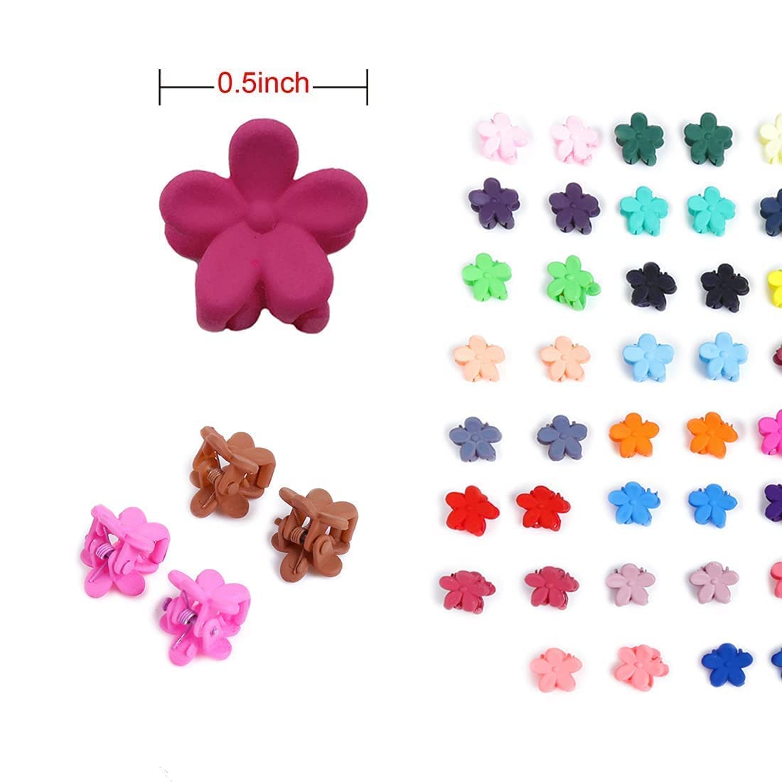 Yatthayuvicraft Mini Hair Claw Clips & Hairpins for Women, Girls & Kids - 25 PCS Small Flower Hair Clips Set (Multicolor) - Perfect for School, Parties, Weddings & Everyday Hairstyles