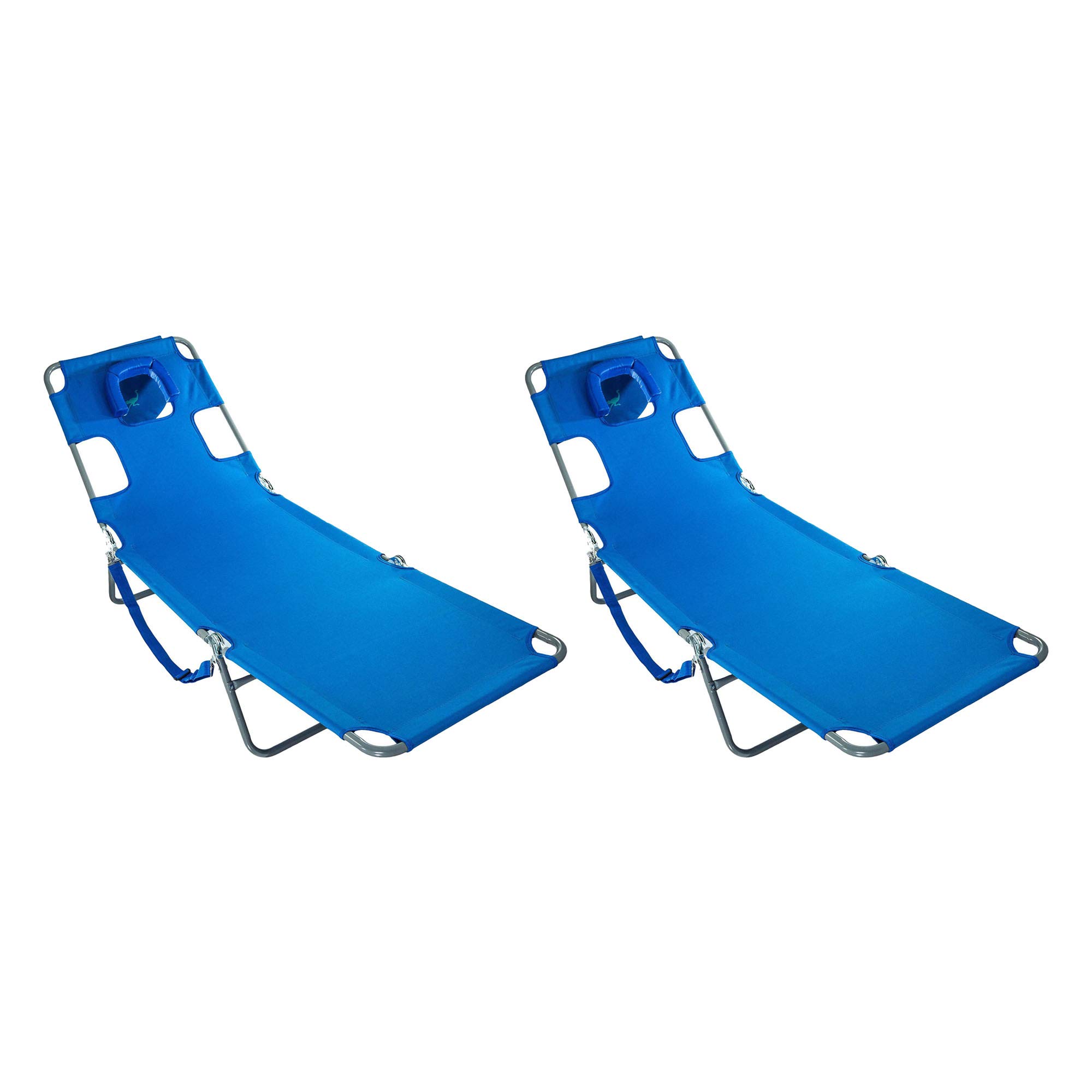 Premium Ostrich Chaise Lounge Chair - Foldable & Portable Sun Lounger for Pool, Beach, Patio, and Backyard Relaxation (Set of 2) - Perfect for Sunbathing, Vacation, and Outdoor Leisure