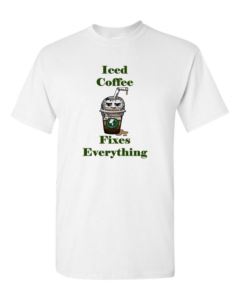 Funny Iced Coffee Lover T-Shirt for Adults - Cool Graphic Tee for Coffee Enthusiasts | Perfect for Casual Wear, Gifts & Coffee Shop Outings