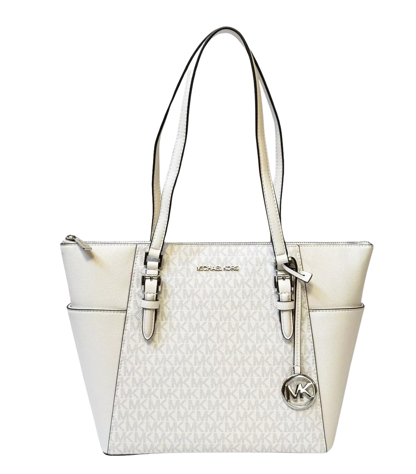 Michael Kors Charlotte Large Top Zip Tote Handbag for Women - Stylish Designer Shoulder Bag with Spacious Interior, Perfect for Work, Travel & Everyday Use