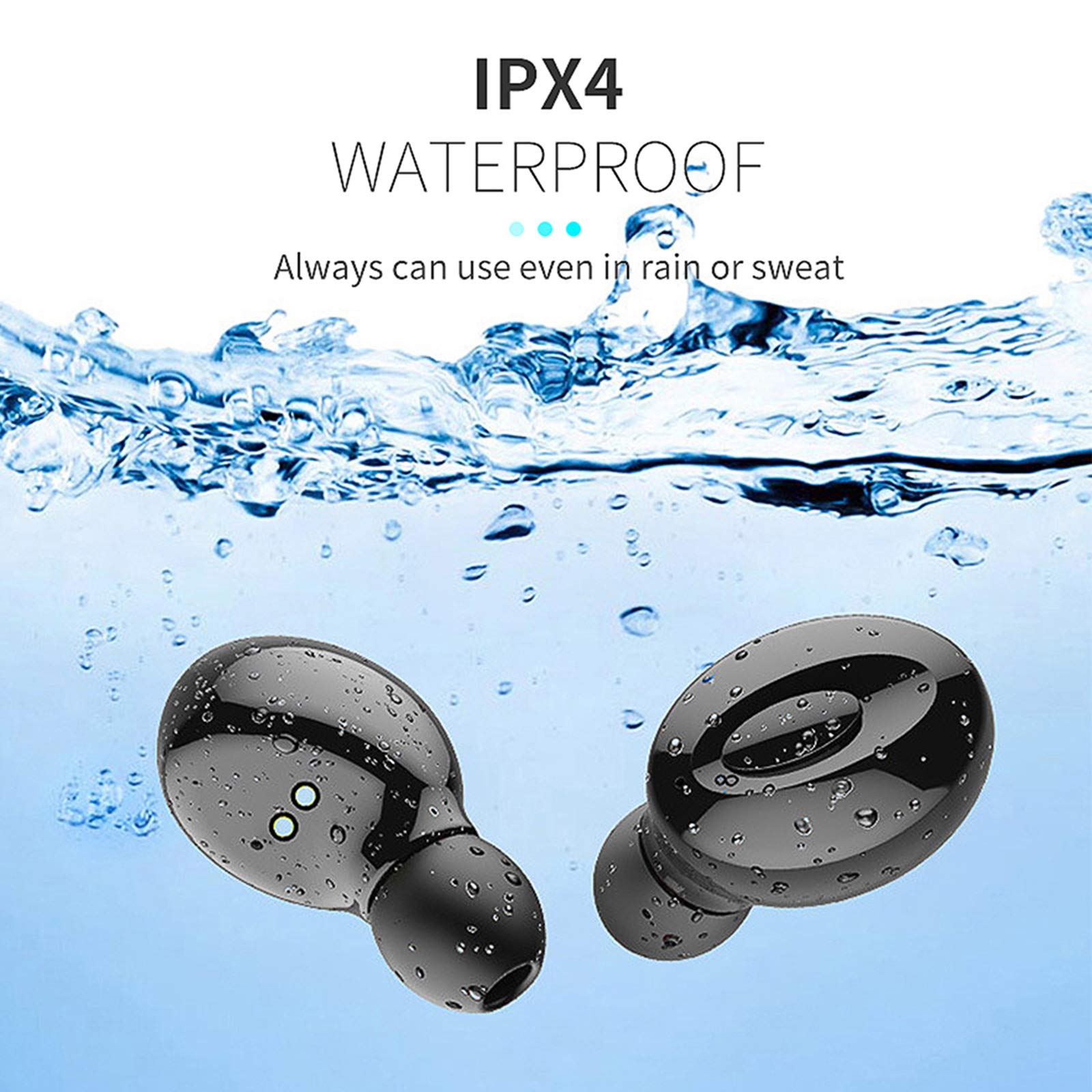 Wireless Sports Headphones Bluetooth 5.0 - Dual Ear Design with HD Mic & Digital Display - Portable Memory Connection for Running, Gym, Workout & Outdoor Activities