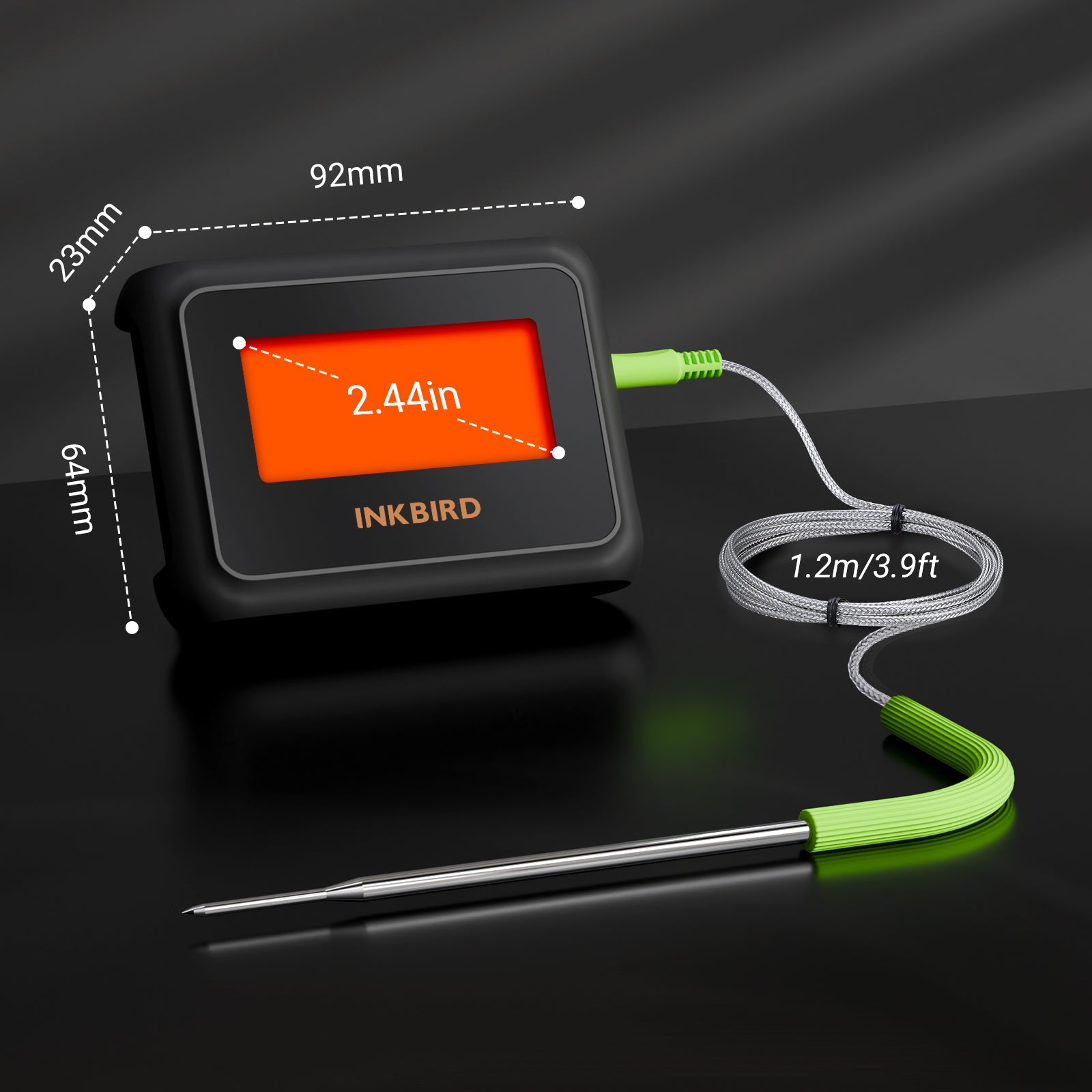 Wireless Bluetooth BBQ Meat Thermometer IDT 22 B - Smart Digital Cooking Thermometer for Grilling, Smoking, Roasting - Perfect for Backyard BBQs, Camping & Outdoor Cooking