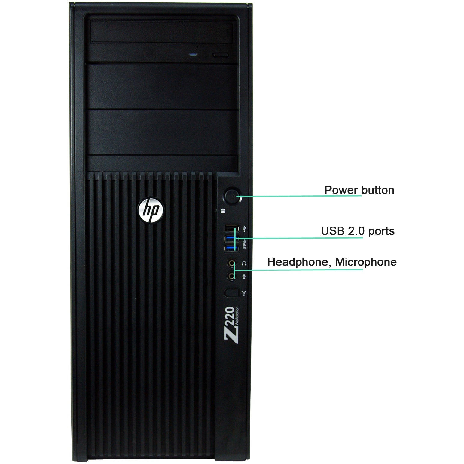 HP Z220 Workstation Tower - Intel Core i5 3570 3.4GHz Quad Core, 16GB DDR3 RAM, 256GB SSD + 2TB HDD, Windows 10 Pro 64-bit, WiFi, DVD-RW, Keyboard & Mouse Included - Perfect for Graphic Design, Video Editing & CAD Work