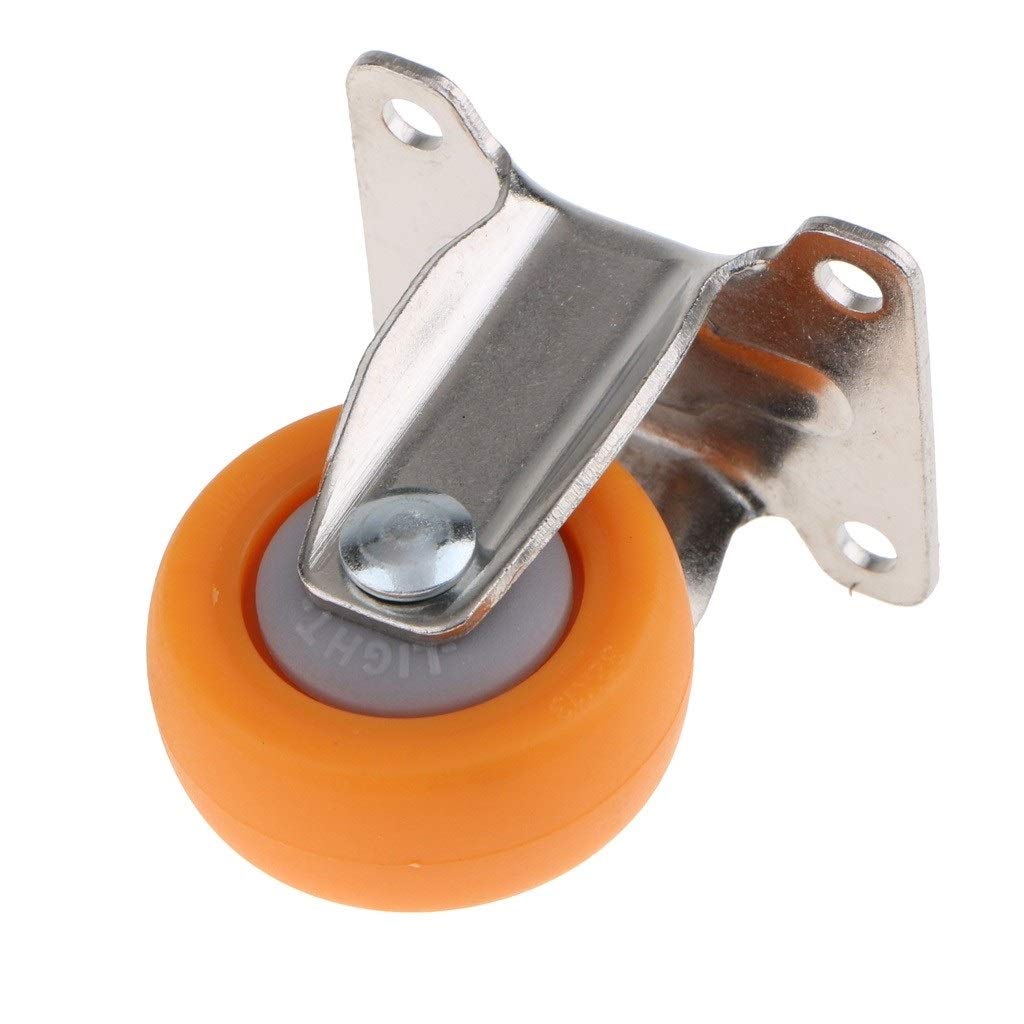 Xianglaa Heavy Duty 1 Inch Nylon Wheel Casters - 50mm Fixed Top Plate Castor for Trolley & Furniture Parts | Perfect for Office Chairs, Carts, and Industrial Equipment