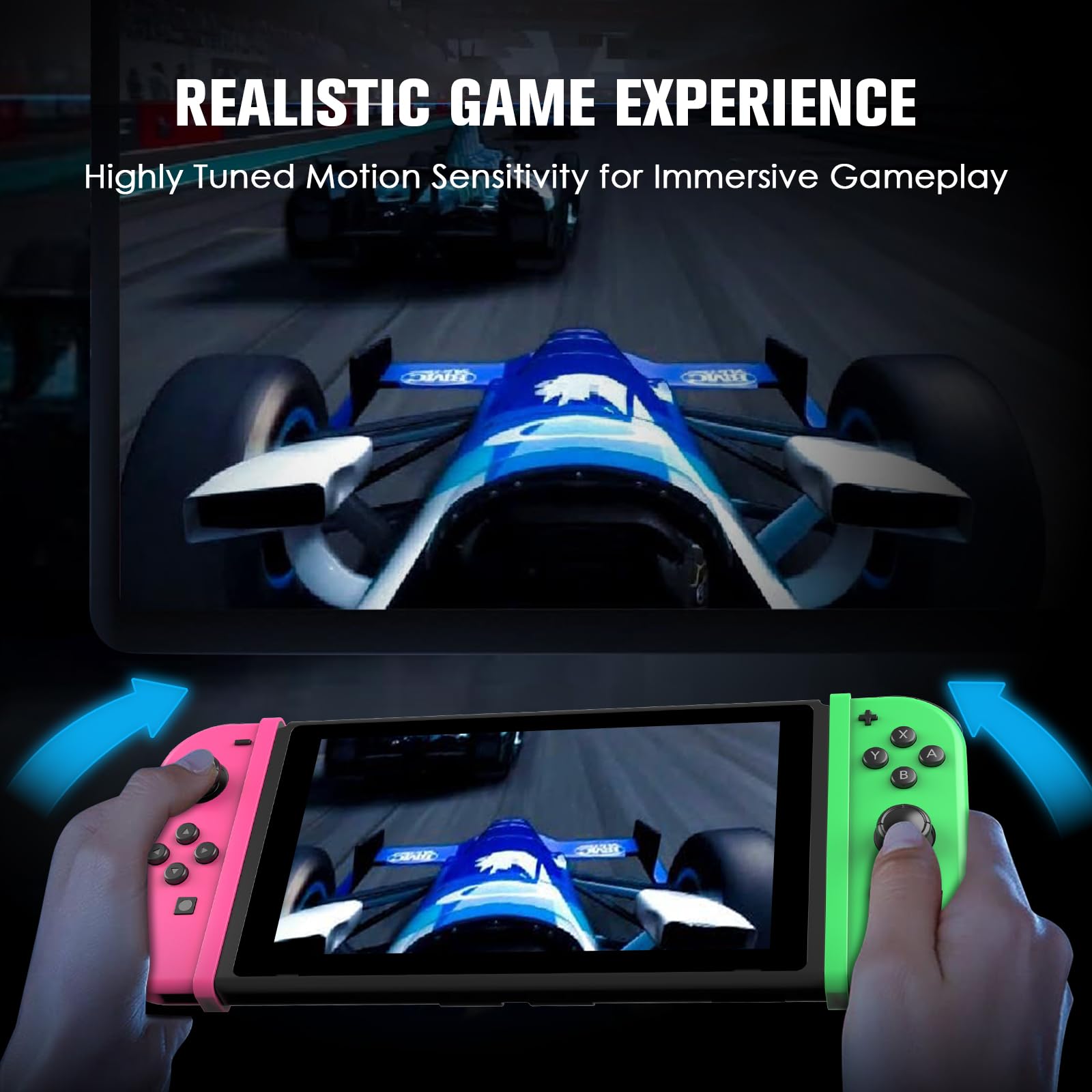 Wireless Switch Controller Replacement for Nintendo Switch, Switch Lite & OLED - Dual Vibration, Motion Control, Screenshot & Wake-up Function | Perfect for Gaming, Multiplayer & Family Entertainment