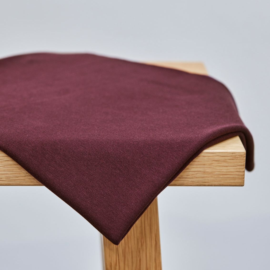 Two Face Coda Interlock with TENCEL™ Fibers - Soft & Breathable Fabric in Meet Milk & Maroon Colors - Perfect for Loungewear, Pajamas & Comfortable Home Outfits