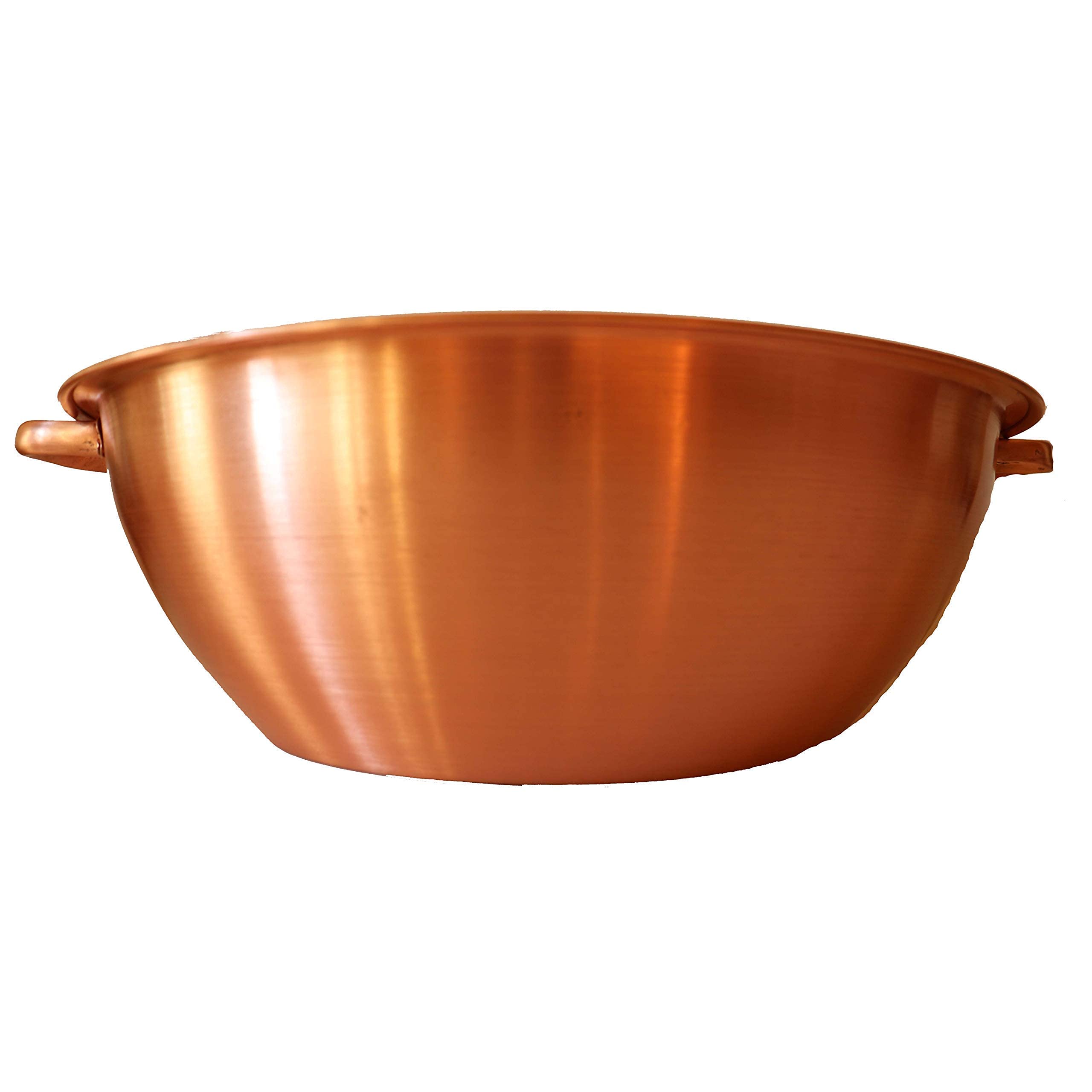 Portable Copper Foot Soaking Tub with Handles - Satin Brushed Finish for Relaxing Pedicure & Spa at Home