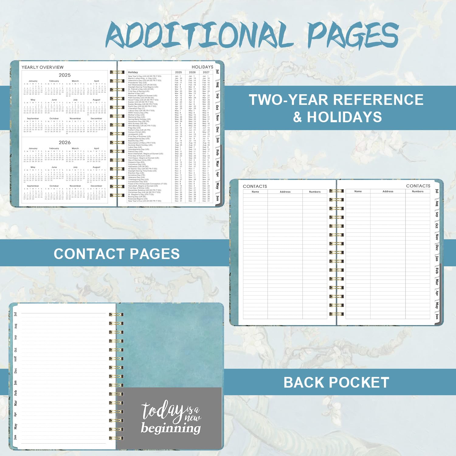 2025-2026 Academic Planner | July 2025 to June 2026 Weekly & Monthly Organizer | 8.5