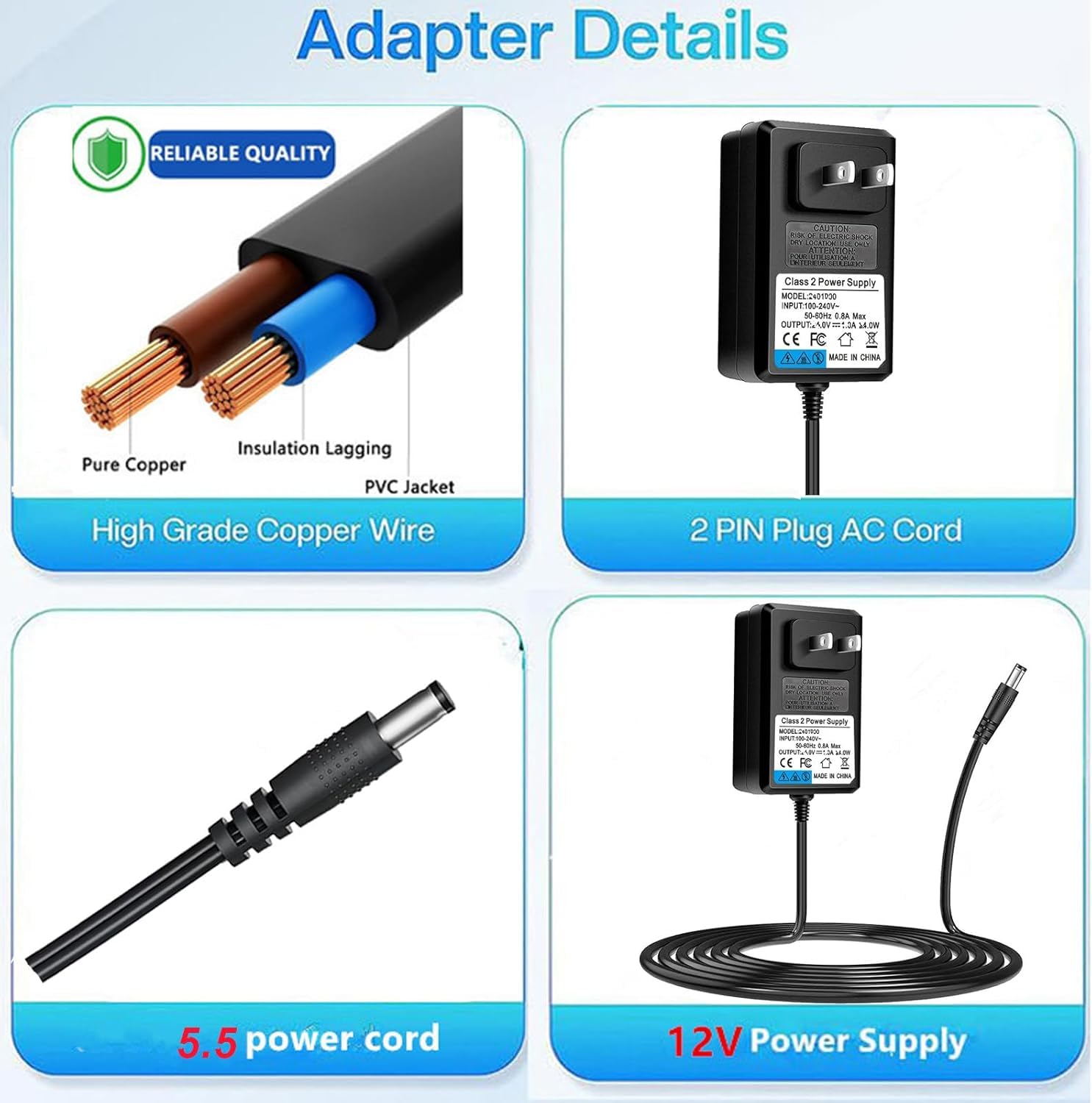 12VDC 1.5A Power Adapter Replacement for Char-Griller Gravity Fed 980 & E6480 Akorn Auto-Kamado Grill - 16ft Power Cord (Part #801130) - Perfect for Outdoor BBQ, Smoking & Grilling Sessions