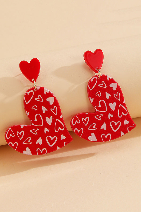 Valentine's Day Heart Shaped Dangle Earrings for Women - Romantic Irregular Pearl Drop Earrings for Date Night, Anniversary Gift & Special Occasions