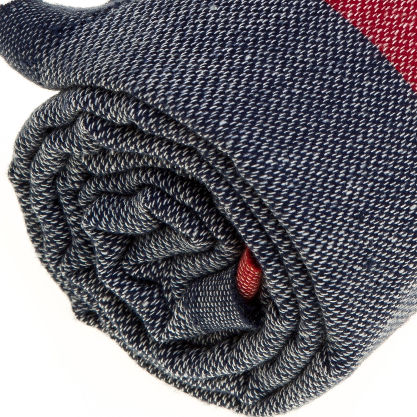Premium 100% Cotton Turkish Peshtemal Beach Towels - Quick Dry, Sand-Free, Lightweight, Dark Blue & Red (Set of 6) for Pool, Beach, Yoga & Travel