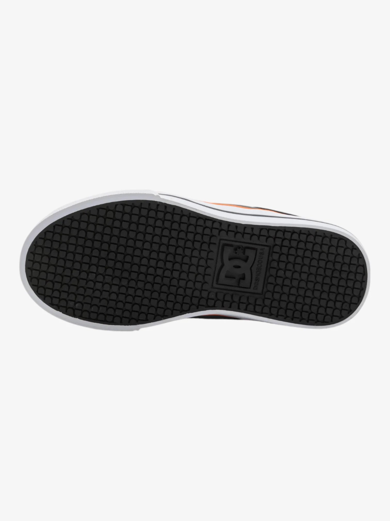 DC Kids Pure Elastic Sneakers - Black, White & Orange | Comfortable & Durable for School, Play & Everyday Wear