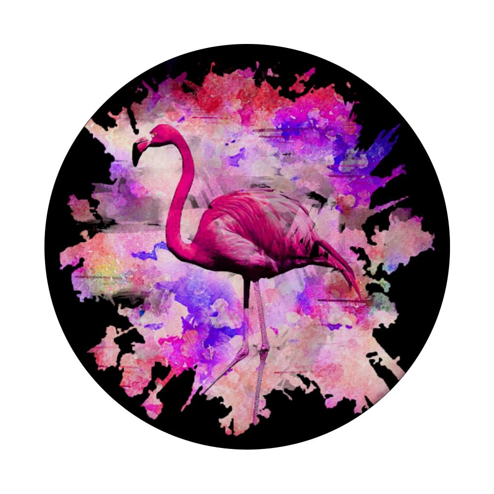 Flamingo Pink PopSockets Standard PopGrip - Swappable Phone Grip & Stand for iPhone, Samsung, Smartphones - Perfect for Selfies, Videos, and Secure One-Handed Use