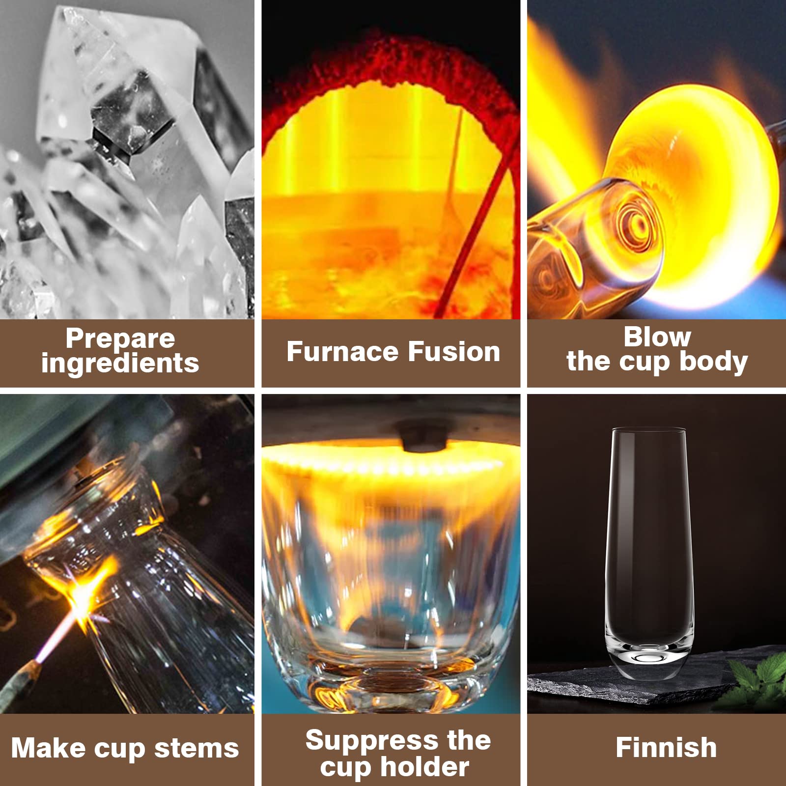 Premium Hand Blown Crystal Stemless Champagne Flutes Set of 4 - 10.2oz Elegant Prosecco, Cocktail & Mimosa Glasses for Wedding, Party & Home Bar Entertaining
