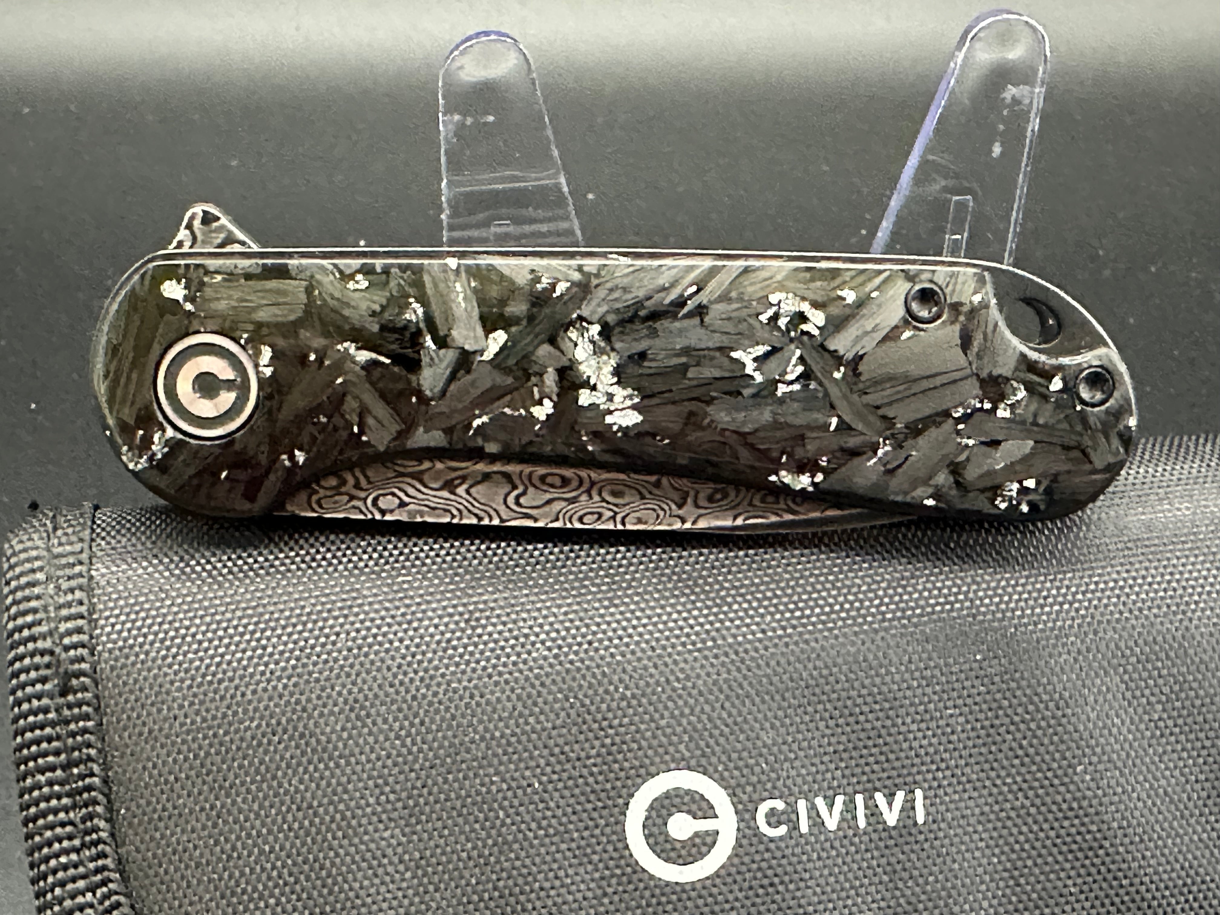 Civivi Elementum Shred CF Folding Pocket Knife - Premium Carbon Fiber Handle, D2 Steel Blade - EDC, Outdoor, Camping & Survival Gear