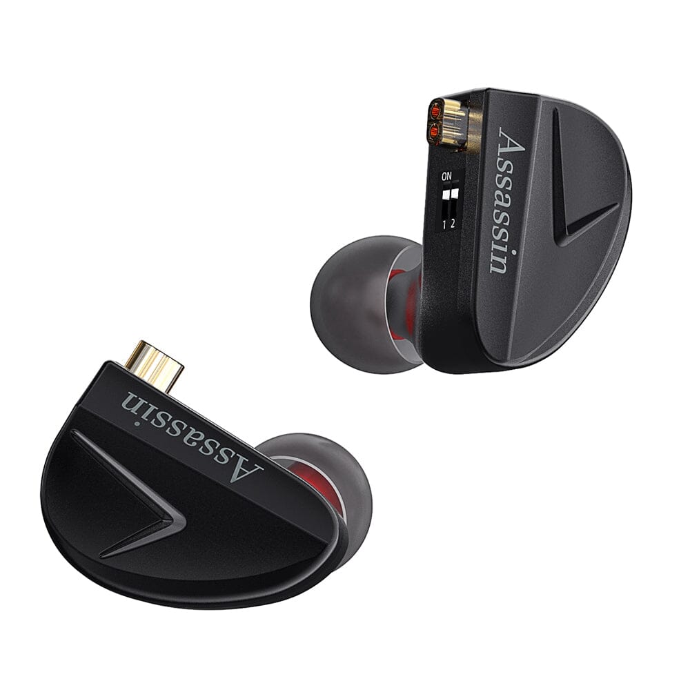 CVJ Assassin 10mm Dynamic Driver + Balanced Armature Hybrid Gaming IEMs with Vibration Driver - Professional Esports Earphones for FPS, MOBA & Battle Royale Games
