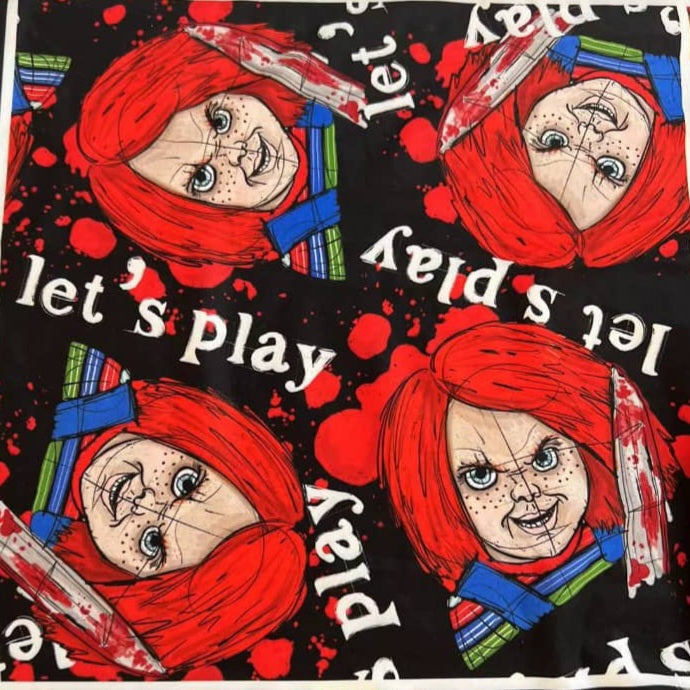 Bloody Chucky Semi-Exclusive High-Quality Handcrafted Vibrant Leggings - Perfect for Cosplay, Halloween Costumes & Horror-Themed Events