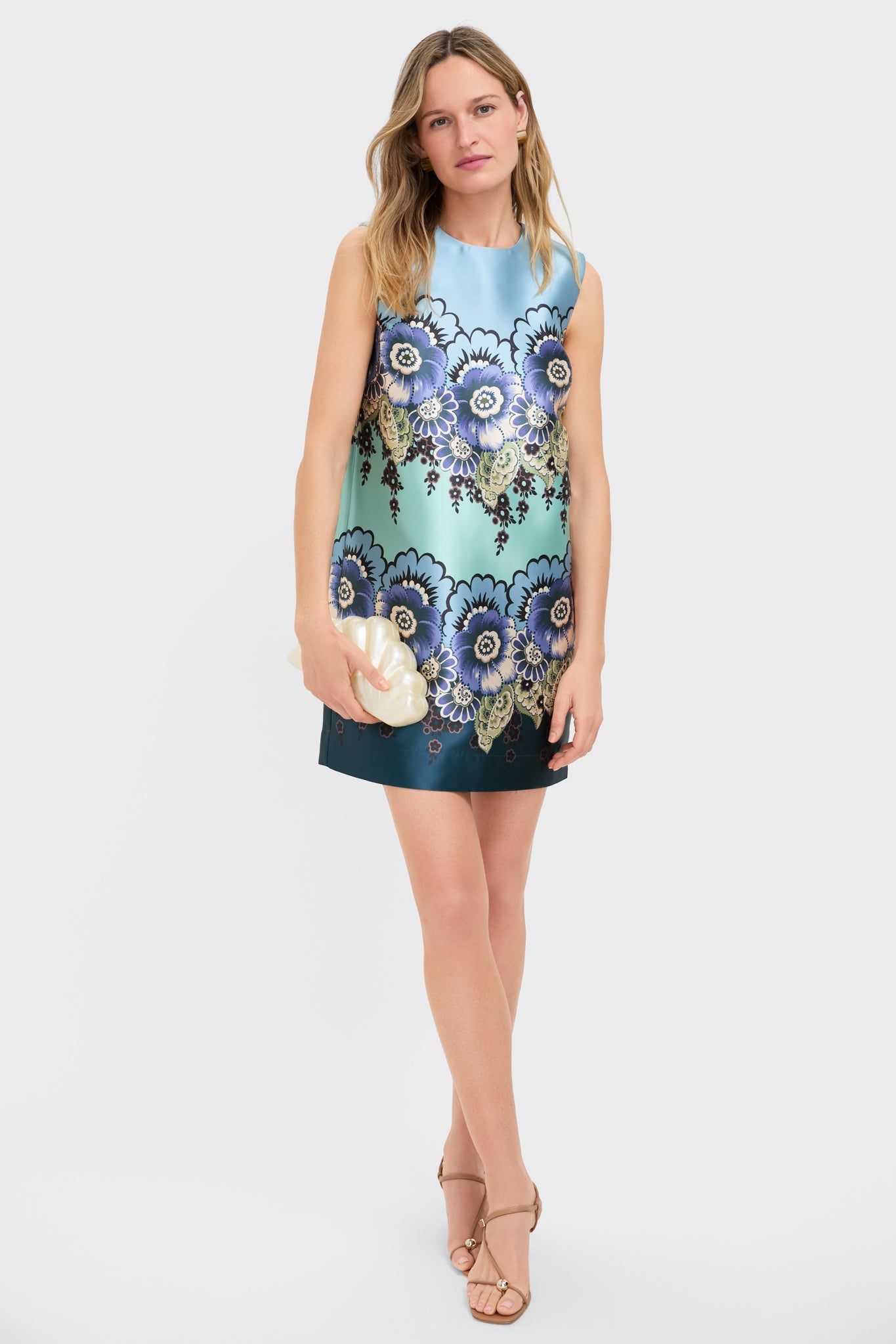 Blue Madalena Mini Dress for Women - Flirty Summer Party Outfit, Beach Vacation Dress, Casual Date Night Attire