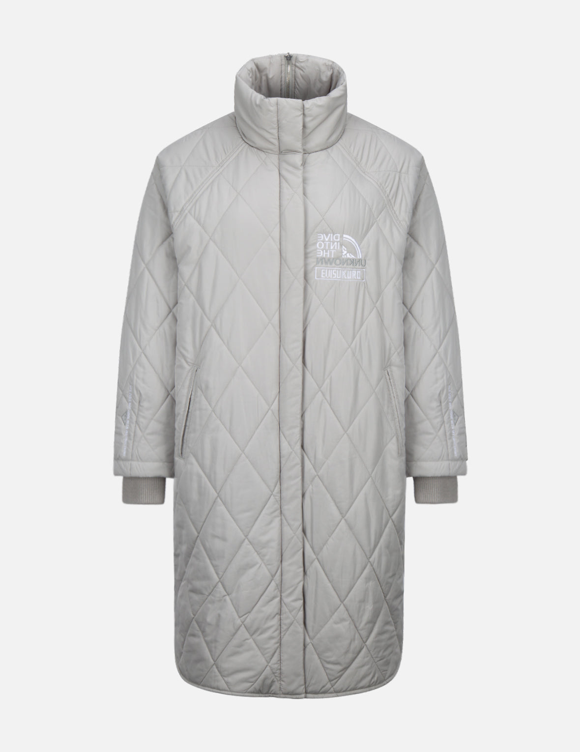 Seagull Appliqué Quilted Coat - Stylish Winter Jacket for Women, Fashionable Embroidered Outerwear - Perfect for Casual Outings, Travel & Cold Weather Protection