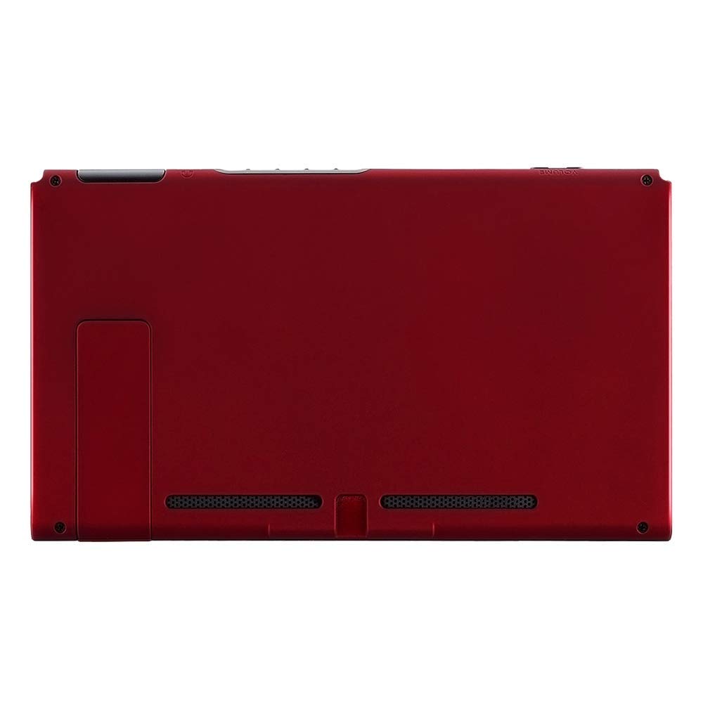 eXtremeRate Soft Touch Grip Back Plate & Joycon Housing Shell for Nintendo Switch (D-Pad Version) - Full Set Buttons Included, DIY Replacement Shell - Red | Enhanced Gaming Comfort for Long Play Sessions